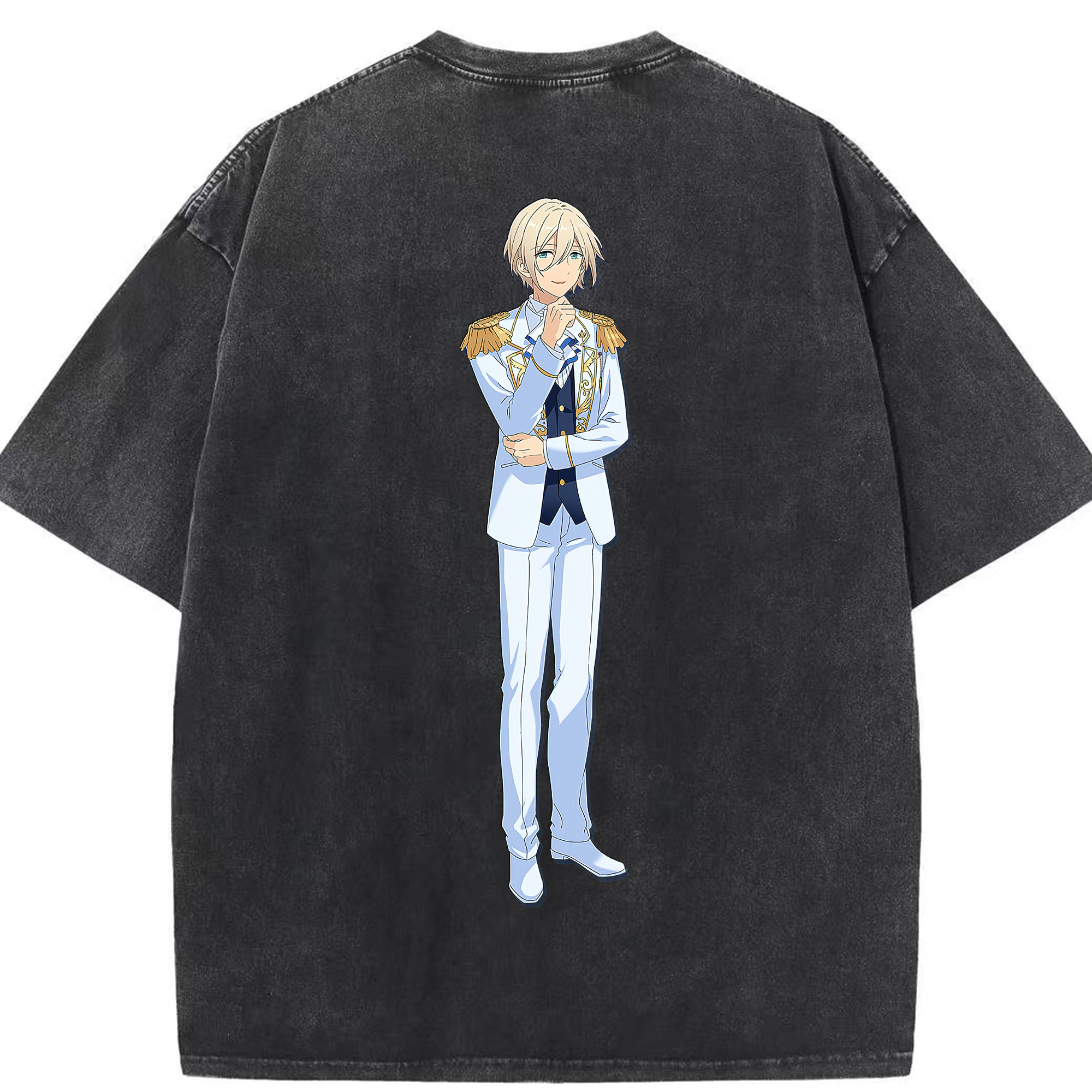 （画像用） あんさんぶるスターズ! Ensemble Stars 綿100% ヴィンテージ風 半袖Tシャツ（背面プリント）