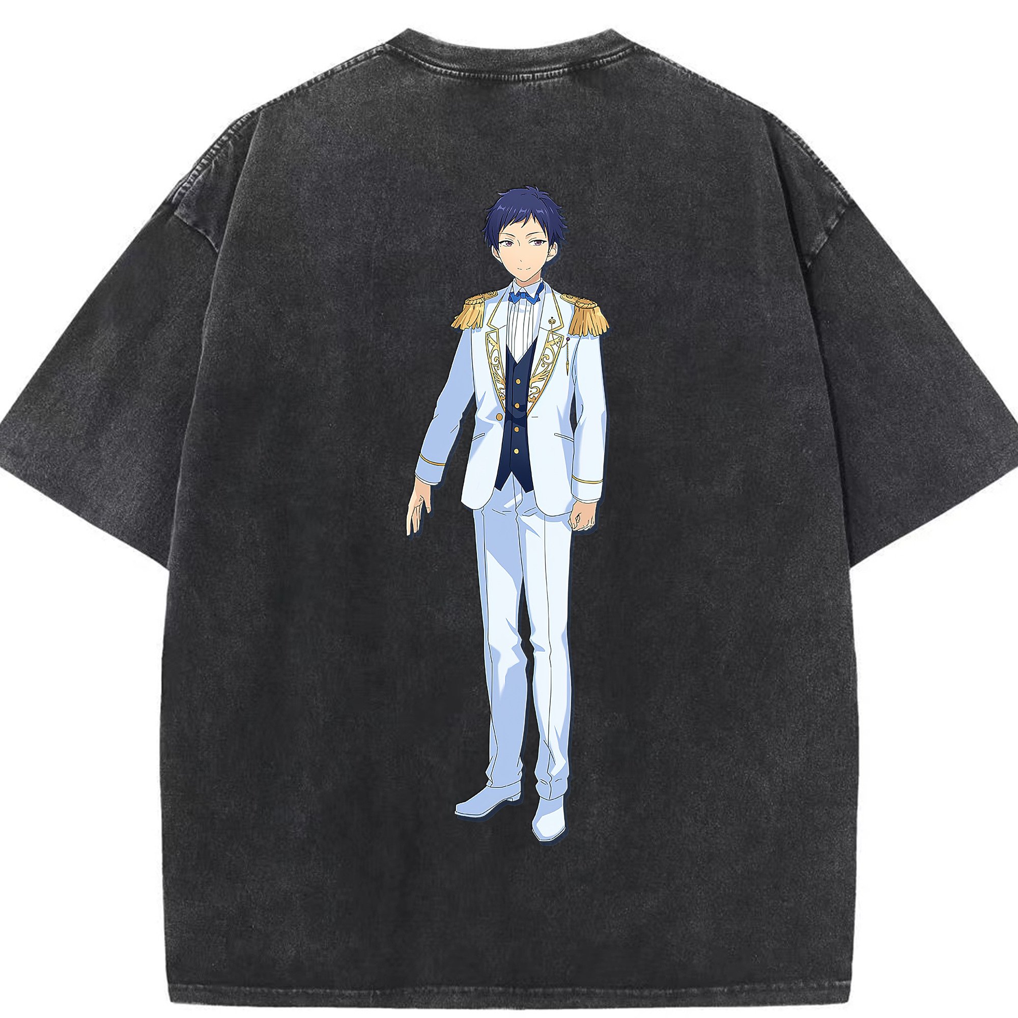 （画像用） あんさんぶるスターズ! Ensemble Stars 綿100% ヴィンテージ風 半袖Tシャツ（背面プリント）