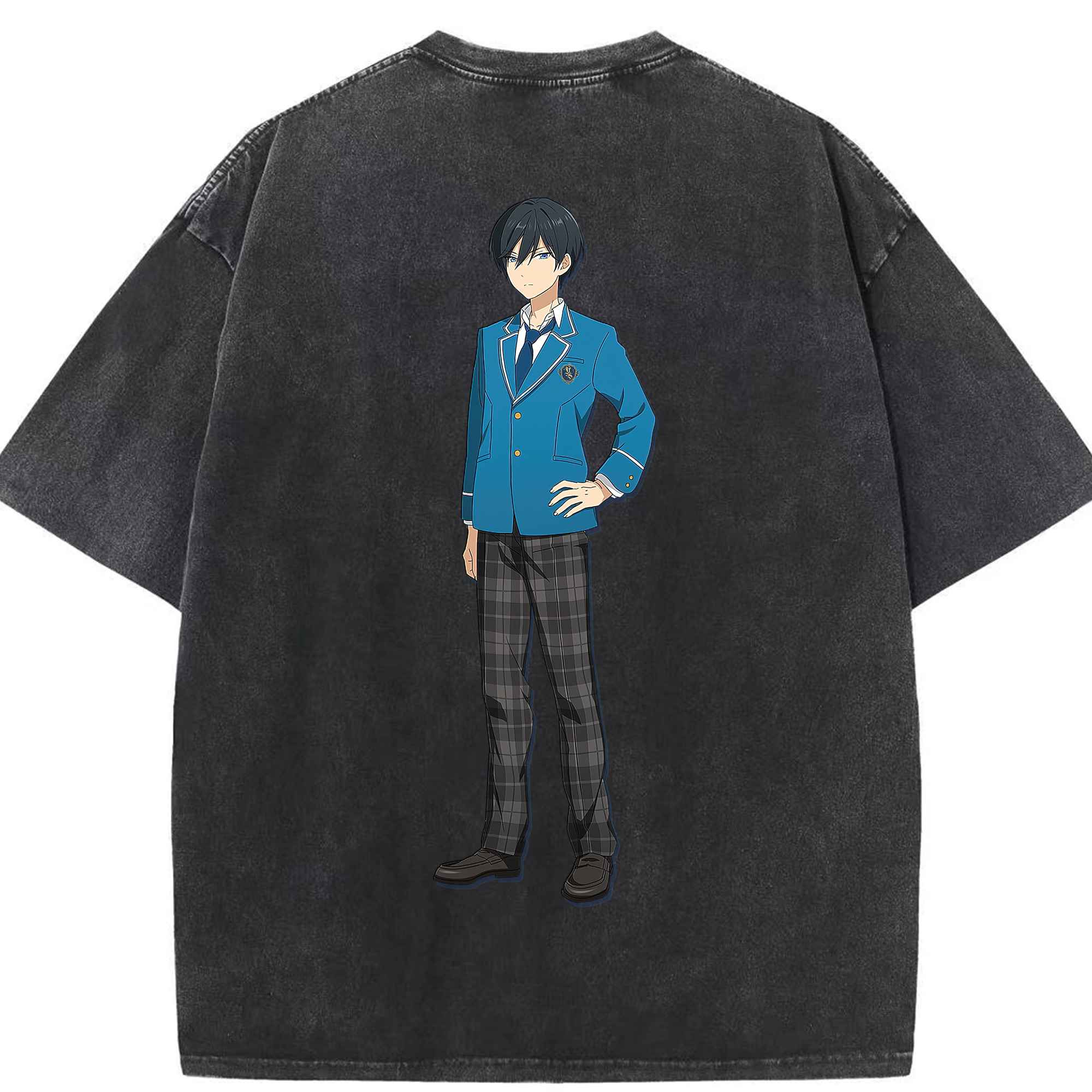 （画像用） あんさんぶるスターズ! Ensemble Stars 綿100% ヴィンテージ風 半袖Tシャツ（背面プリント）