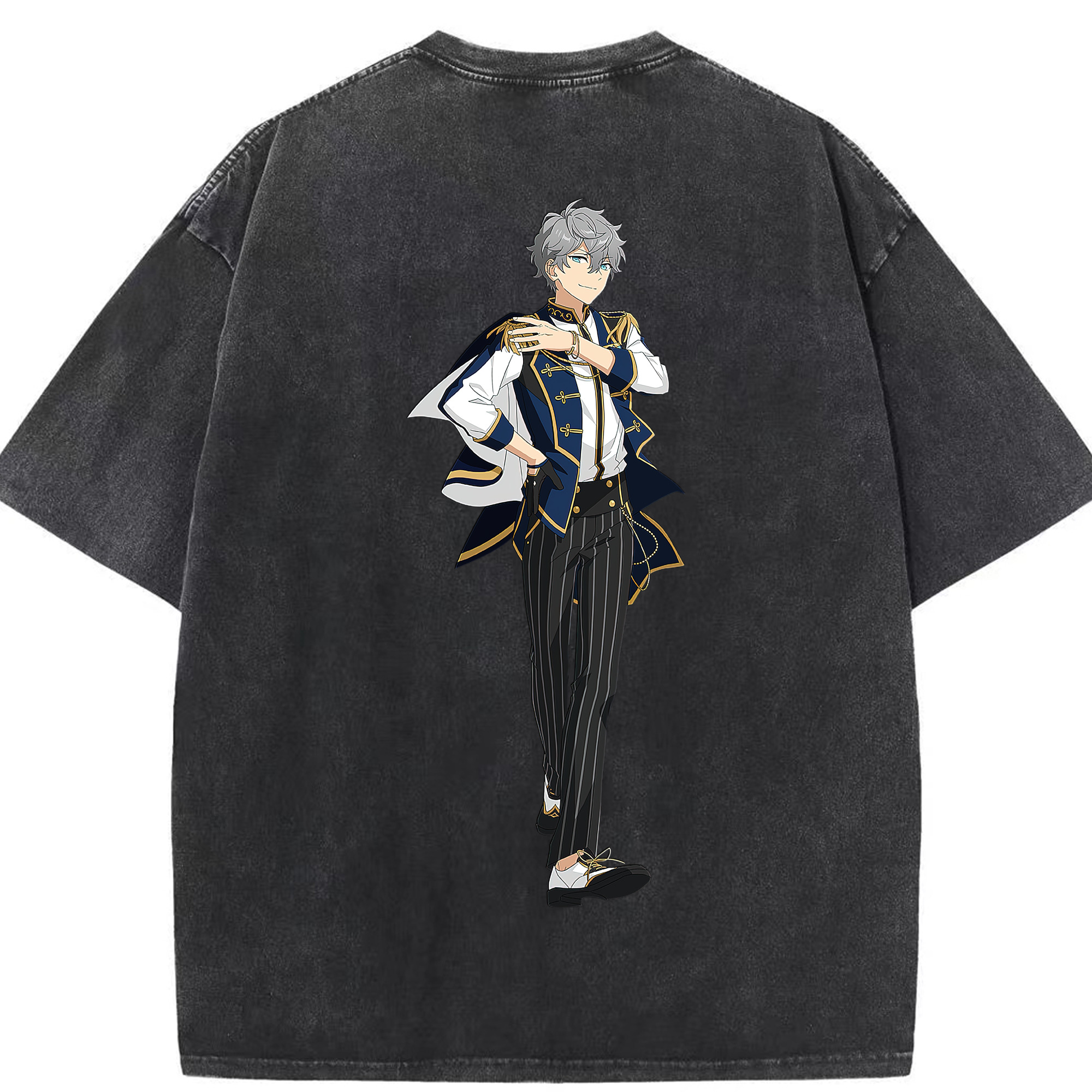 （画像用） あんさんぶるスターズ! Ensemble Stars 綿100% ヴィンテージ風 半袖Tシャツ（背面プリント）