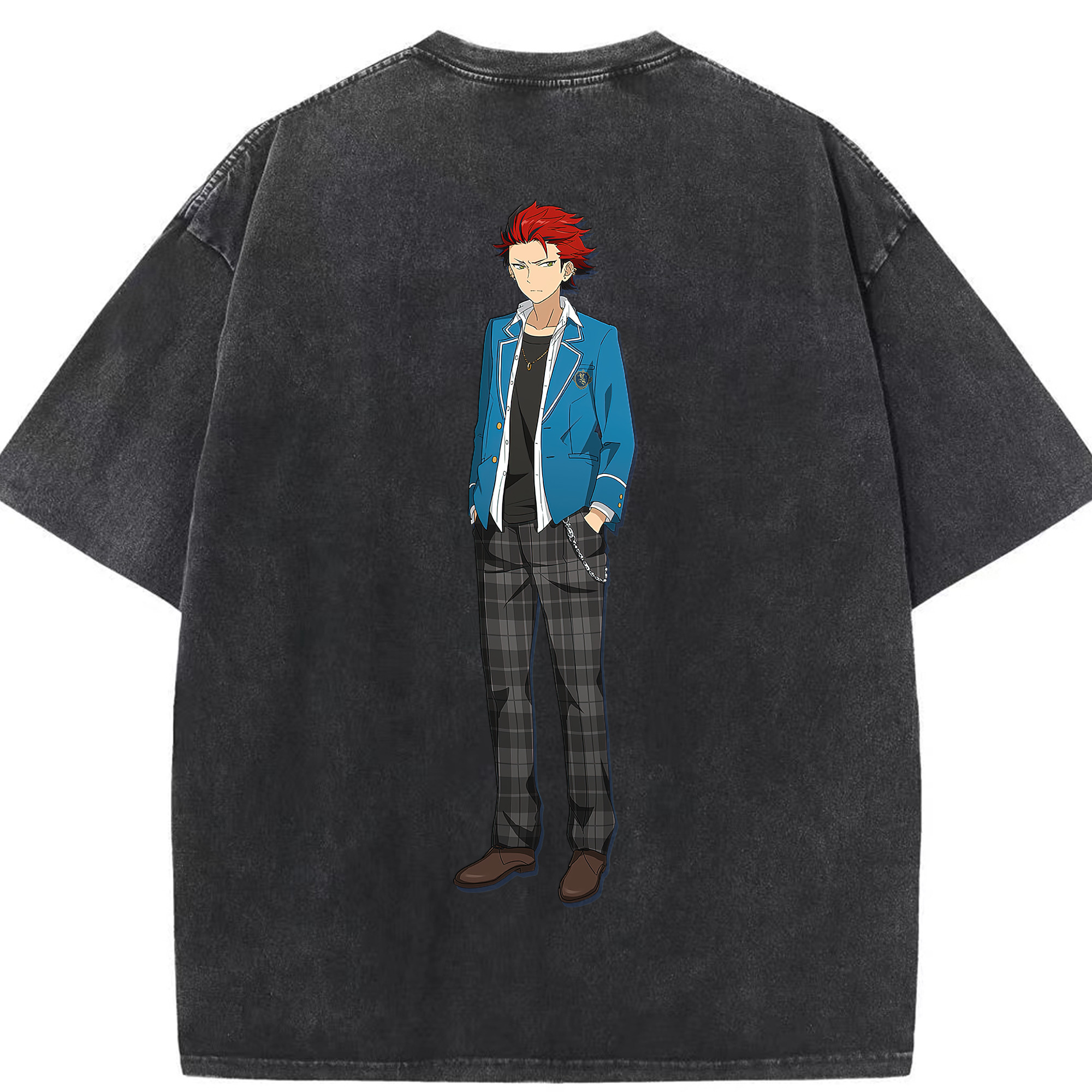 （画像用） あんさんぶるスターズ! Ensemble Stars 綿100% ヴィンテージ風 半袖Tシャツ（背面プリント）