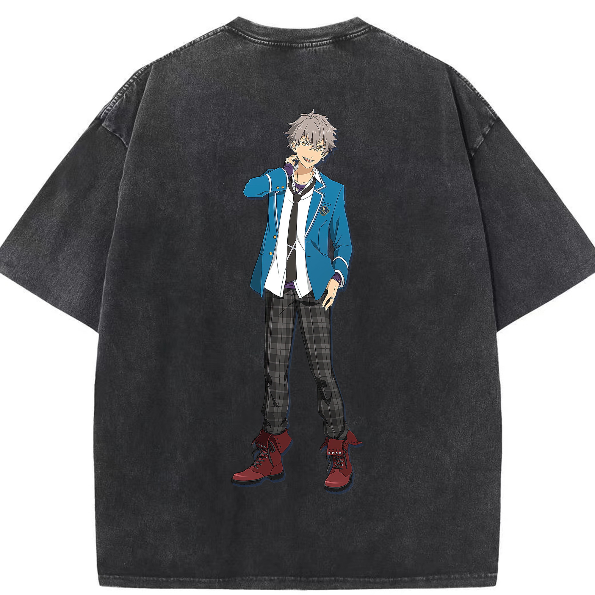 （画像用） あんさんぶるスターズ! Ensemble Stars 綿100% ヴィンテージ風 半袖Tシャツ（背面プリント）