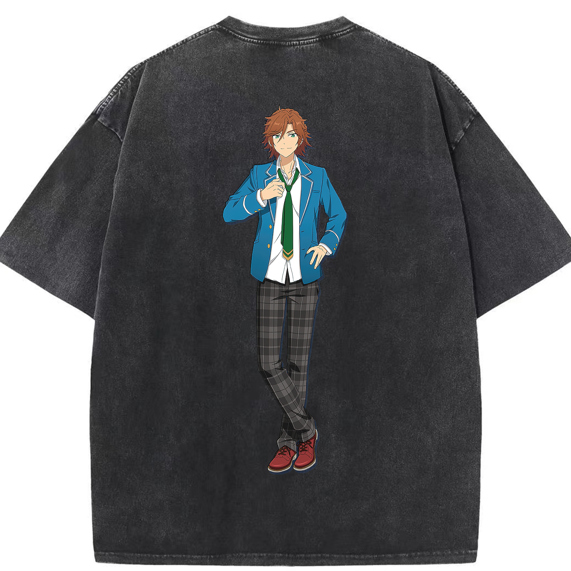 （画像用） あんさんぶるスターズ! Ensemble Stars 綿100% ヴィンテージ風 半袖Tシャツ（背面プリント）