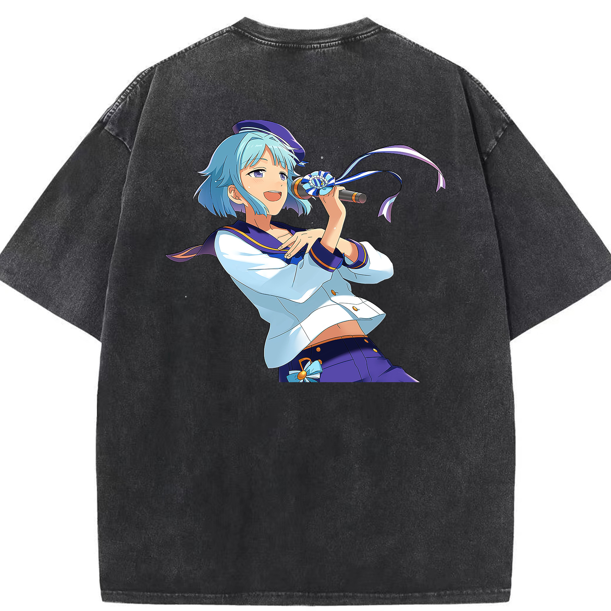 （画像用） あんさんぶるスターズ! Ensemble Stars 綿100% ヴィンテージ風 半袖Tシャツ（背面プリント）