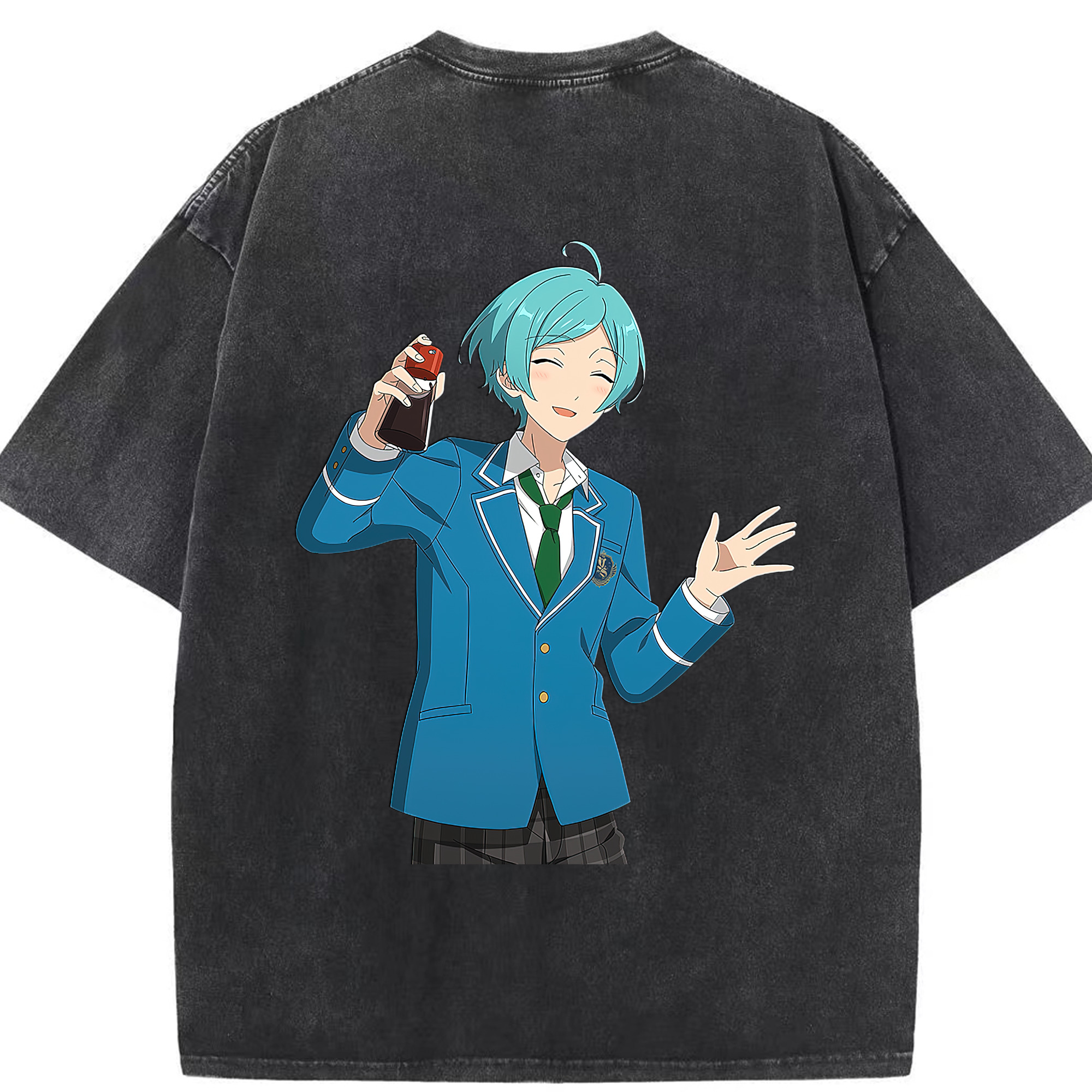 （画像用） あんさんぶるスターズ! Ensemble Stars 綿100% ヴィンテージ風 半袖Tシャツ（背面プリント）
