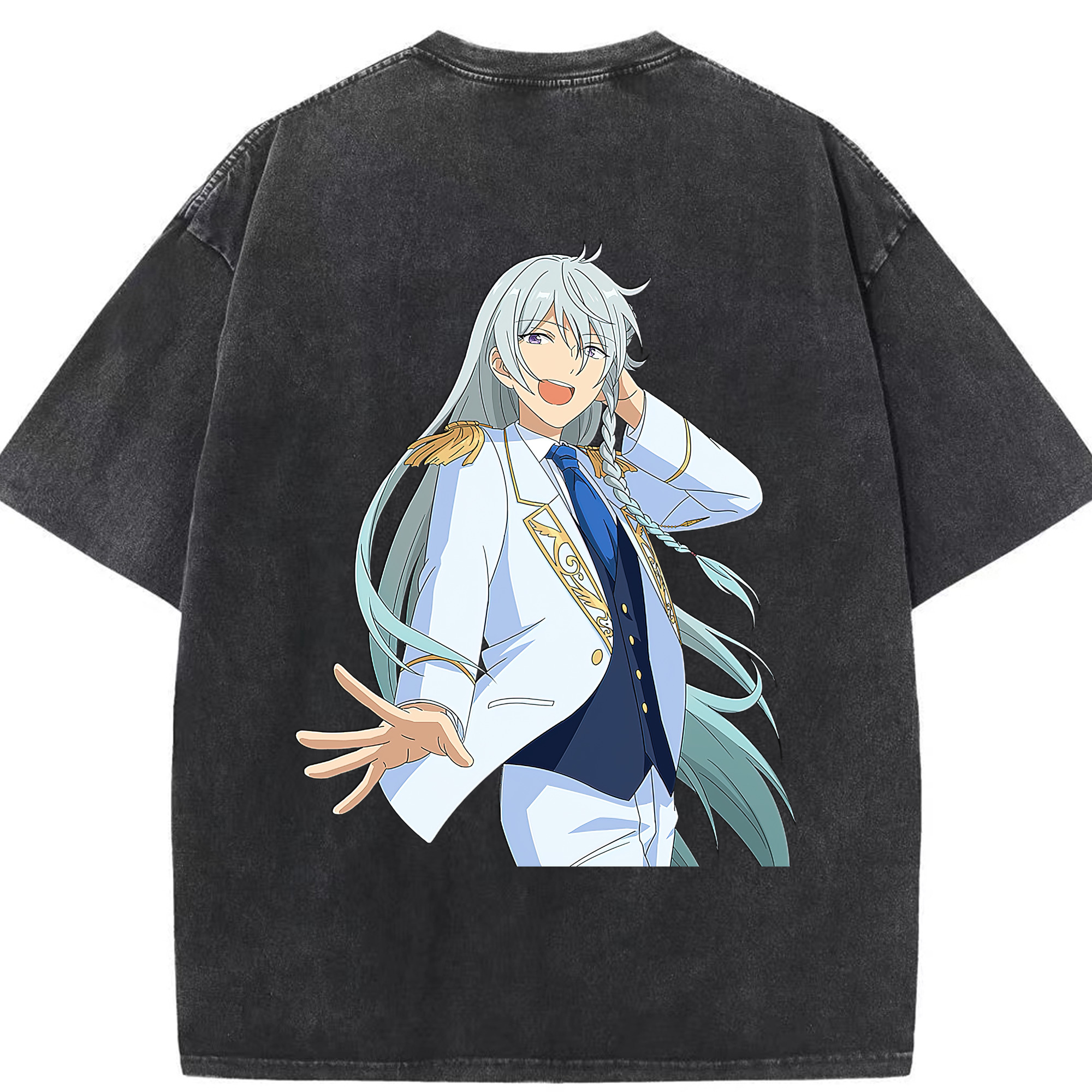 （画像用） あんさんぶるスターズ! Ensemble Stars 綿100% ヴィンテージ風 半袖Tシャツ（背面プリント）