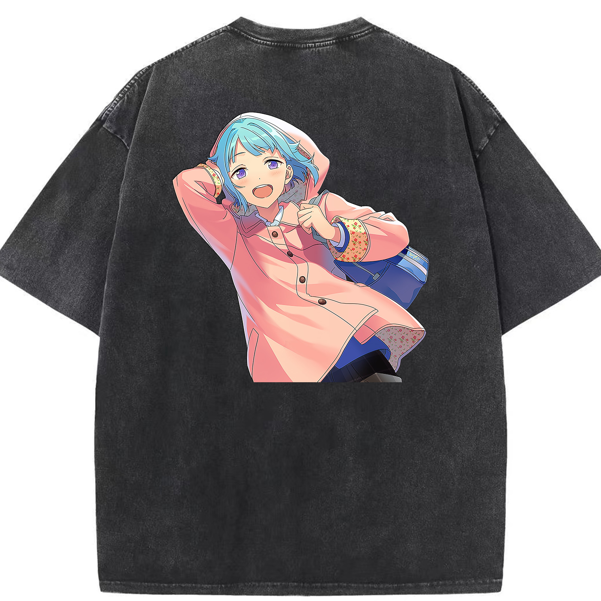 （画像用） あんさんぶるスターズ! Ensemble Stars 綿100% ヴィンテージ風 半袖Tシャツ（背面プリント）