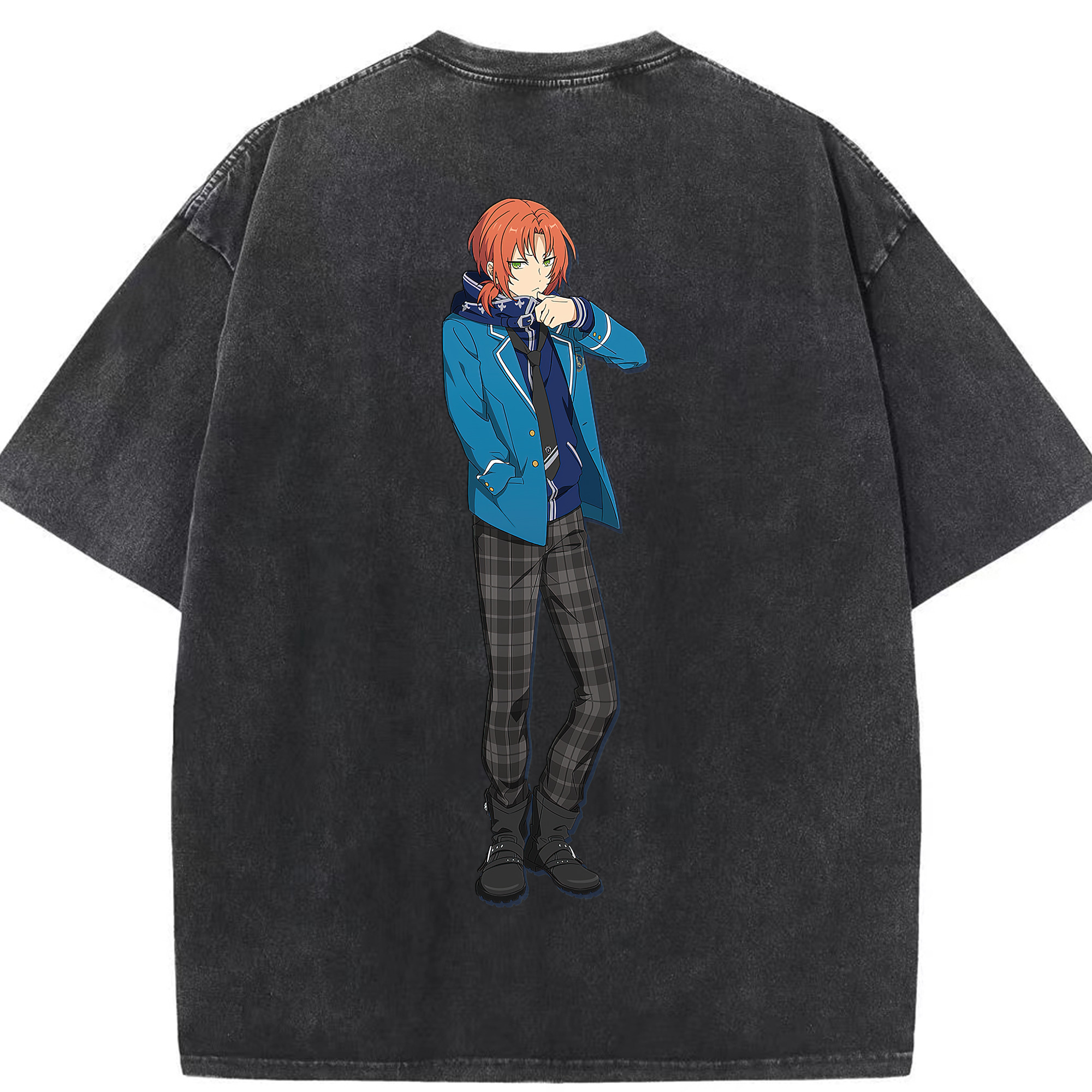 （画像用） あんさんぶるスターズ! Ensemble Stars 綿100% ヴィンテージ風 半袖Tシャツ（背面プリント）