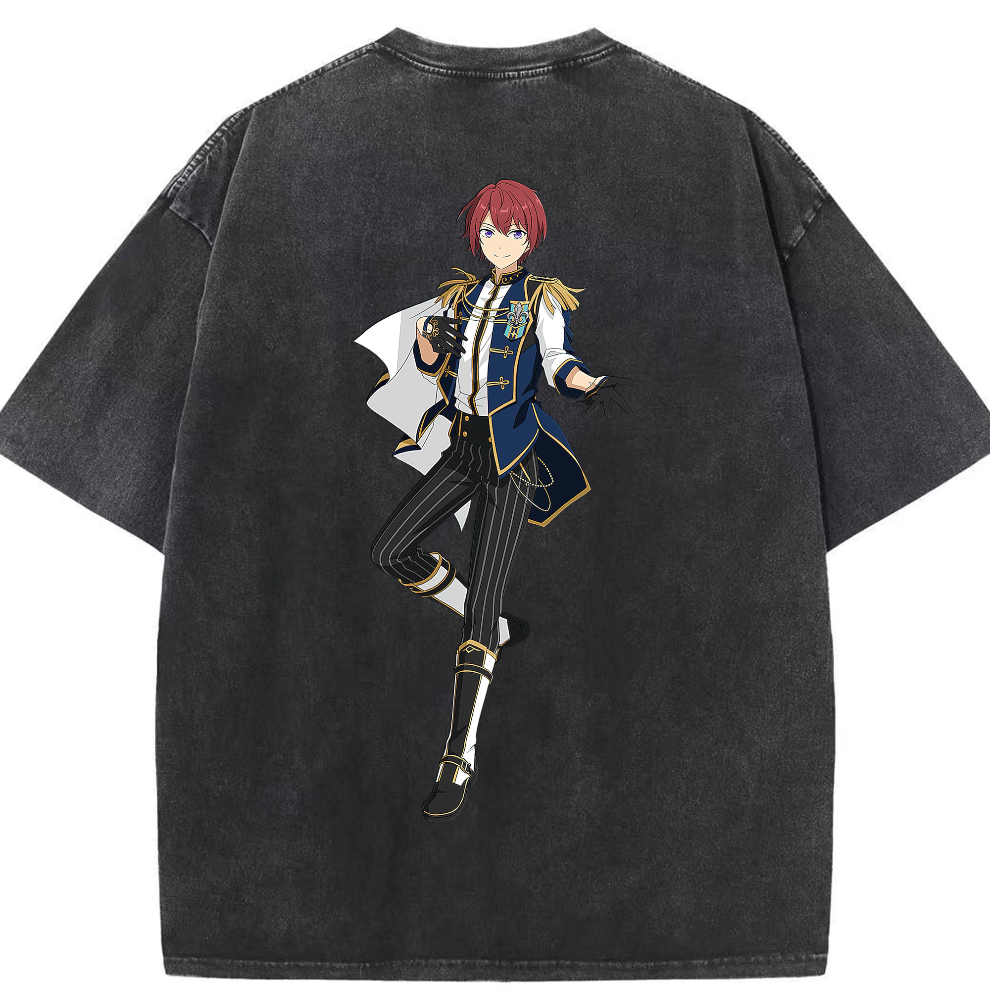 （画像用） あんさんぶるスターズ! Ensemble Stars 綿100% ヴィンテージ風 半袖Tシャツ（背面プリント）