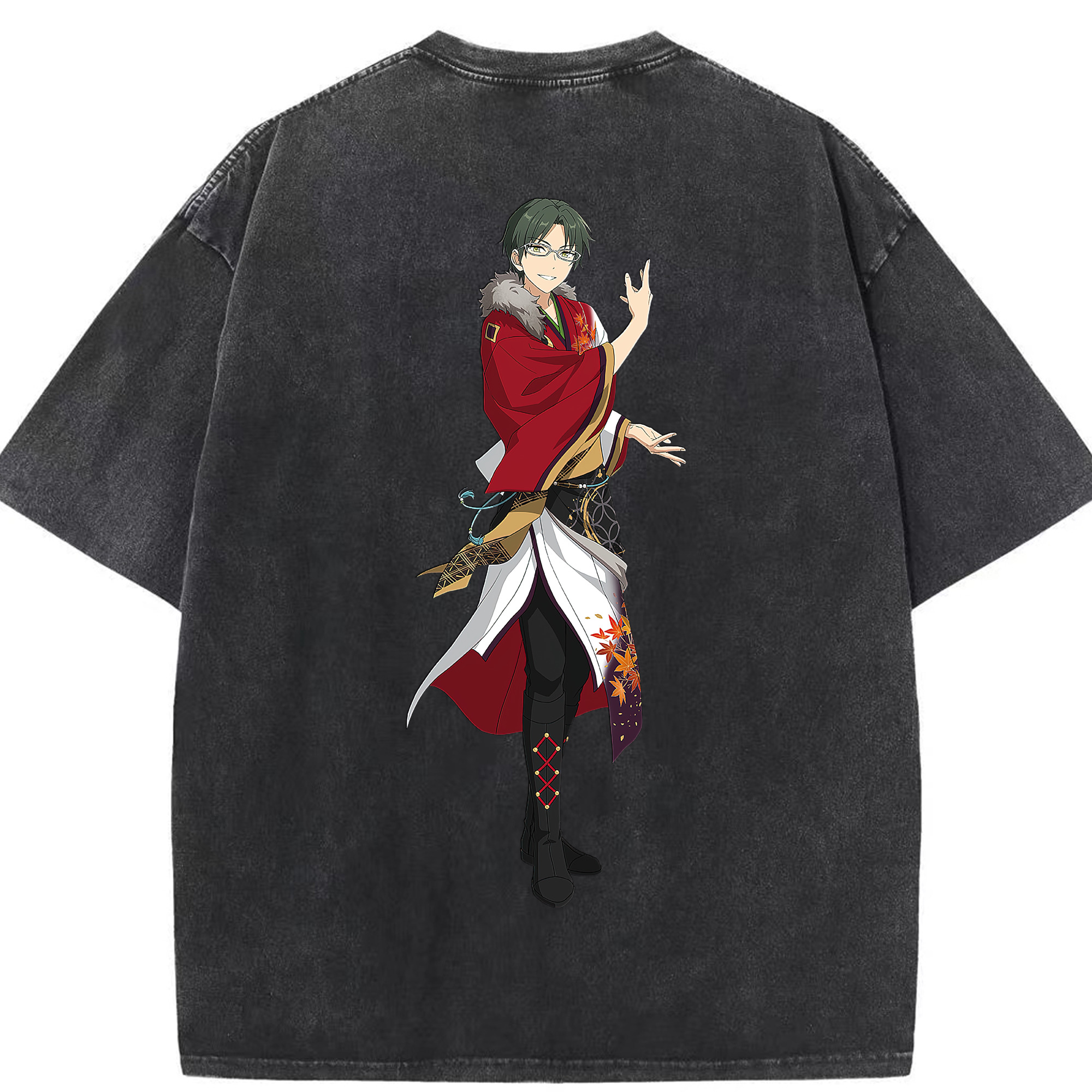 （画像用） あんさんぶるスターズ! Ensemble Stars 綿100% ヴィンテージ風 半袖Tシャツ（背面プリント）