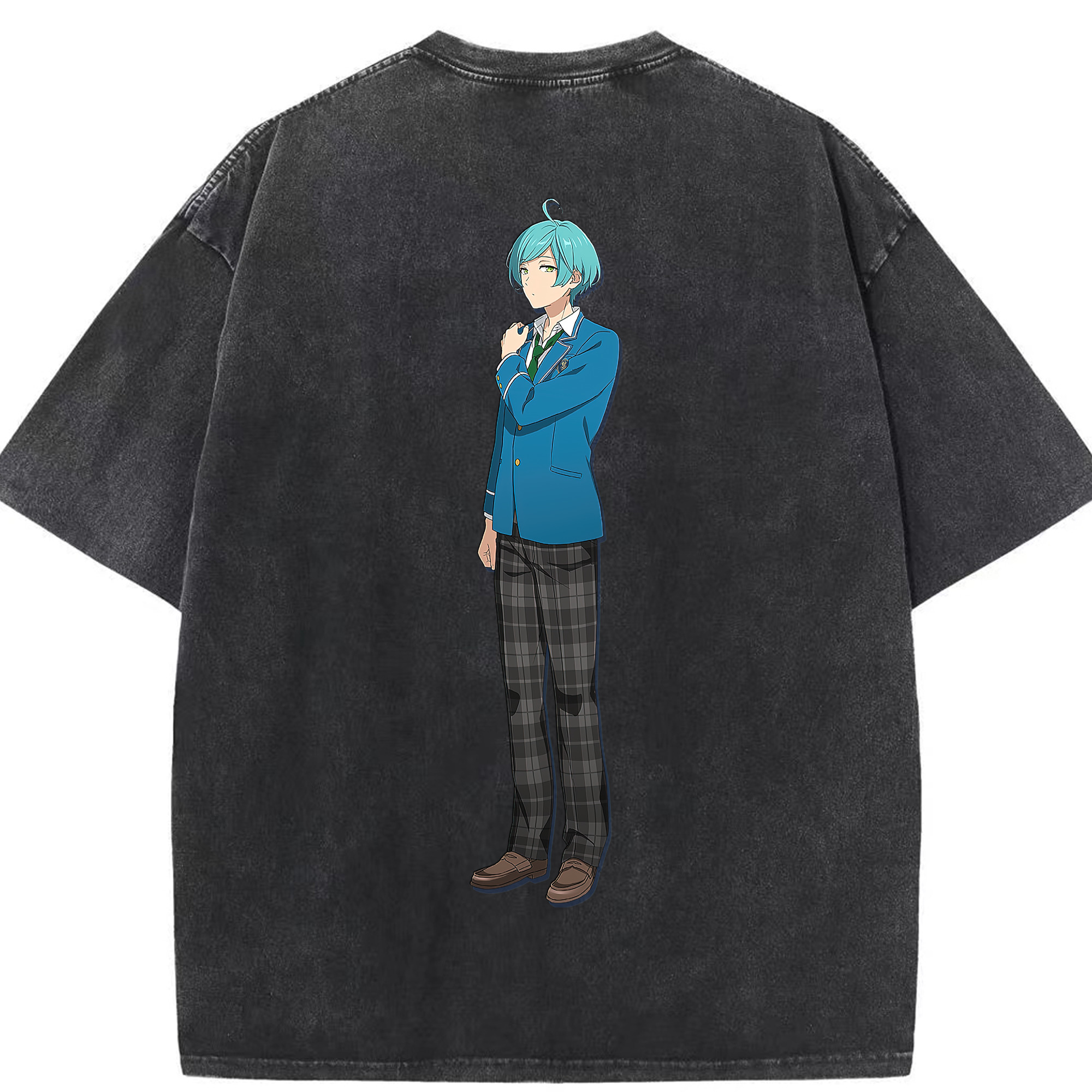 （画像用） あんさんぶるスターズ! Ensemble Stars 綿100% ヴィンテージ風 半袖Tシャツ（背面プリント）