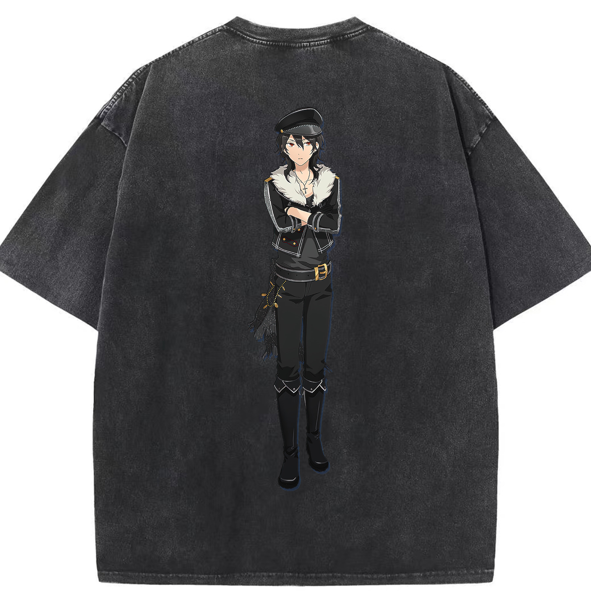 （画像用） あんさんぶるスターズ! Ensemble Stars 綿100% ヴィンテージ風 半袖Tシャツ（背面プリント）