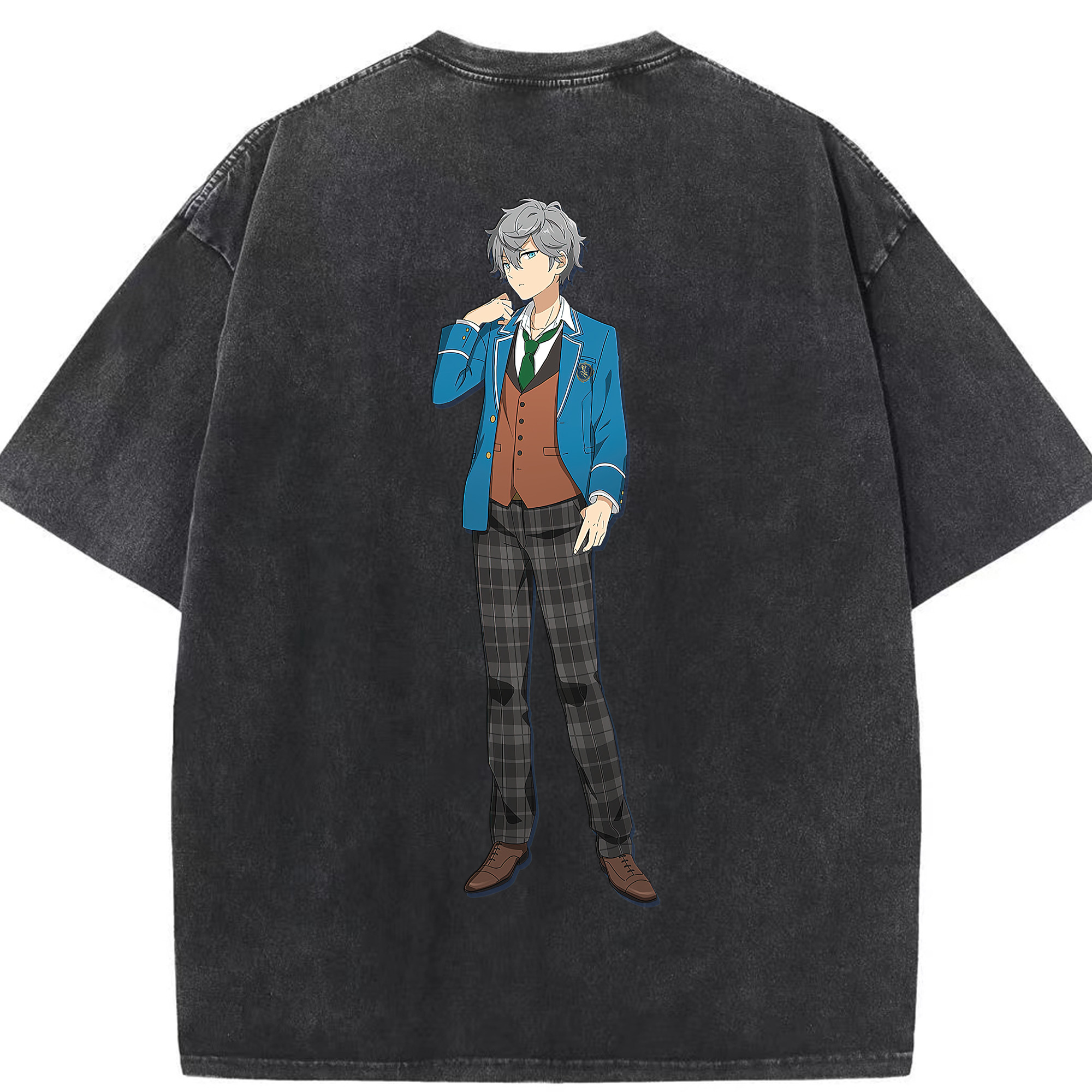 （画像用） あんさんぶるスターズ! Ensemble Stars 綿100% ヴィンテージ風 半袖Tシャツ（背面プリント）