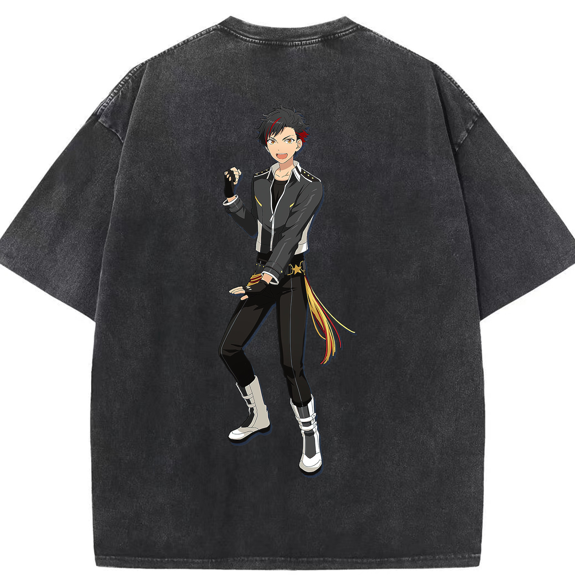 （画像用） あんさんぶるスターズ! Ensemble Stars 綿100% ヴィンテージ風 半袖Tシャツ（背面プリント）