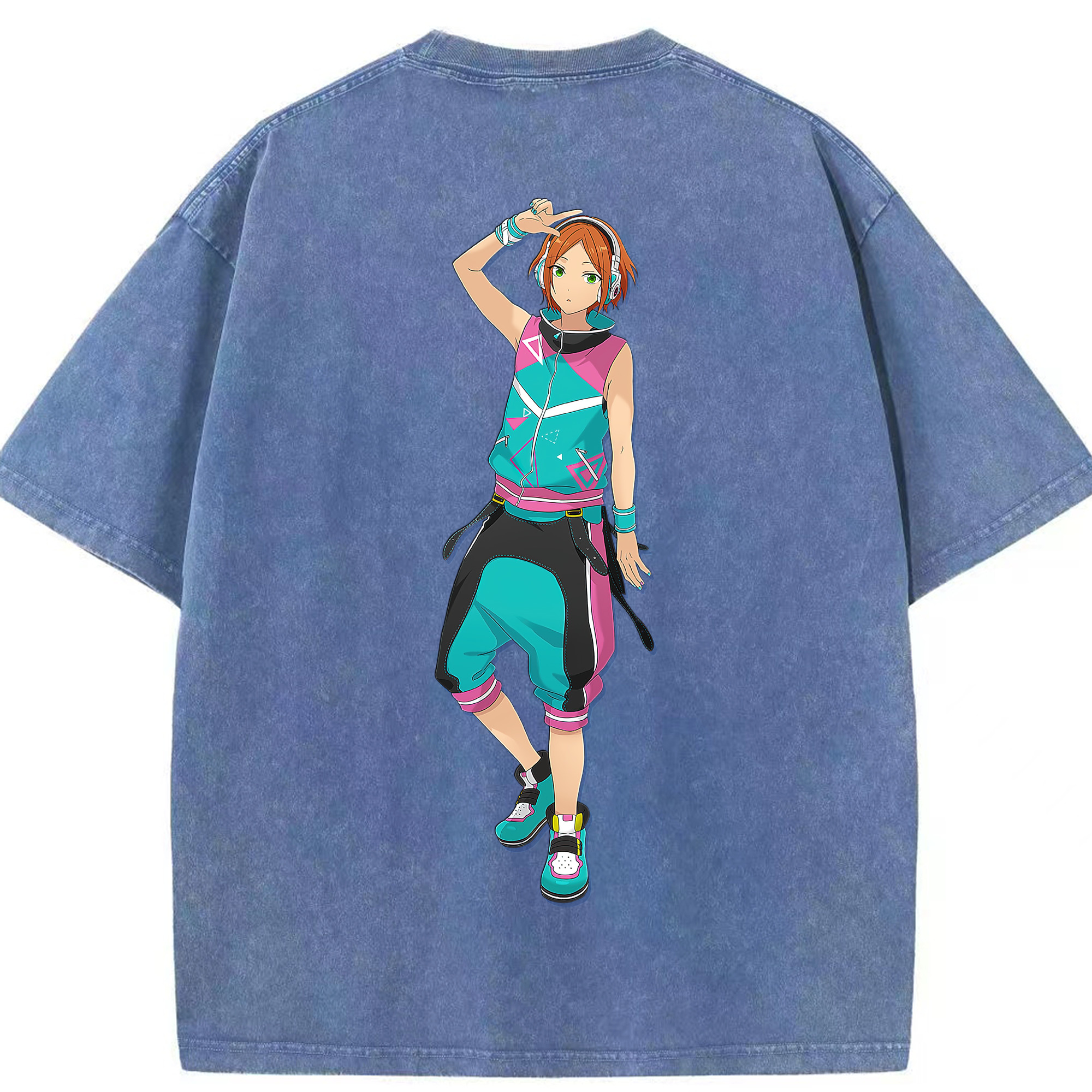 （画像用） あんさんぶるスターズ! Ensemble Stars 綿100% ヴィンテージ風 半袖Tシャツ（背面プリント）