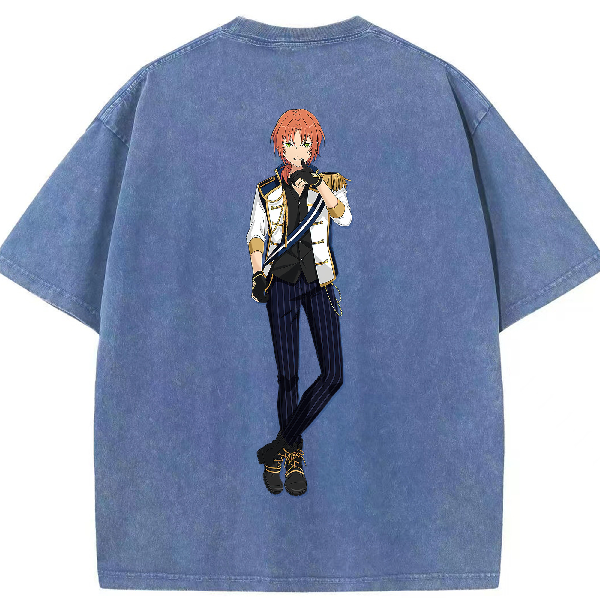 （画像用） あんさんぶるスターズ! Ensemble Stars 綿100% ヴィンテージ風 半袖Tシャツ（背面プリント）