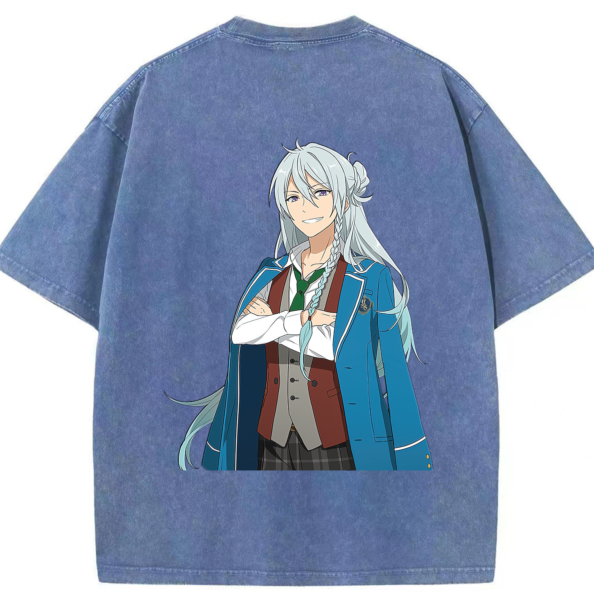 （画像用） あんさんぶるスターズ! Ensemble Stars 綿100% ヴィンテージ風 半袖Tシャツ（背面プリント）