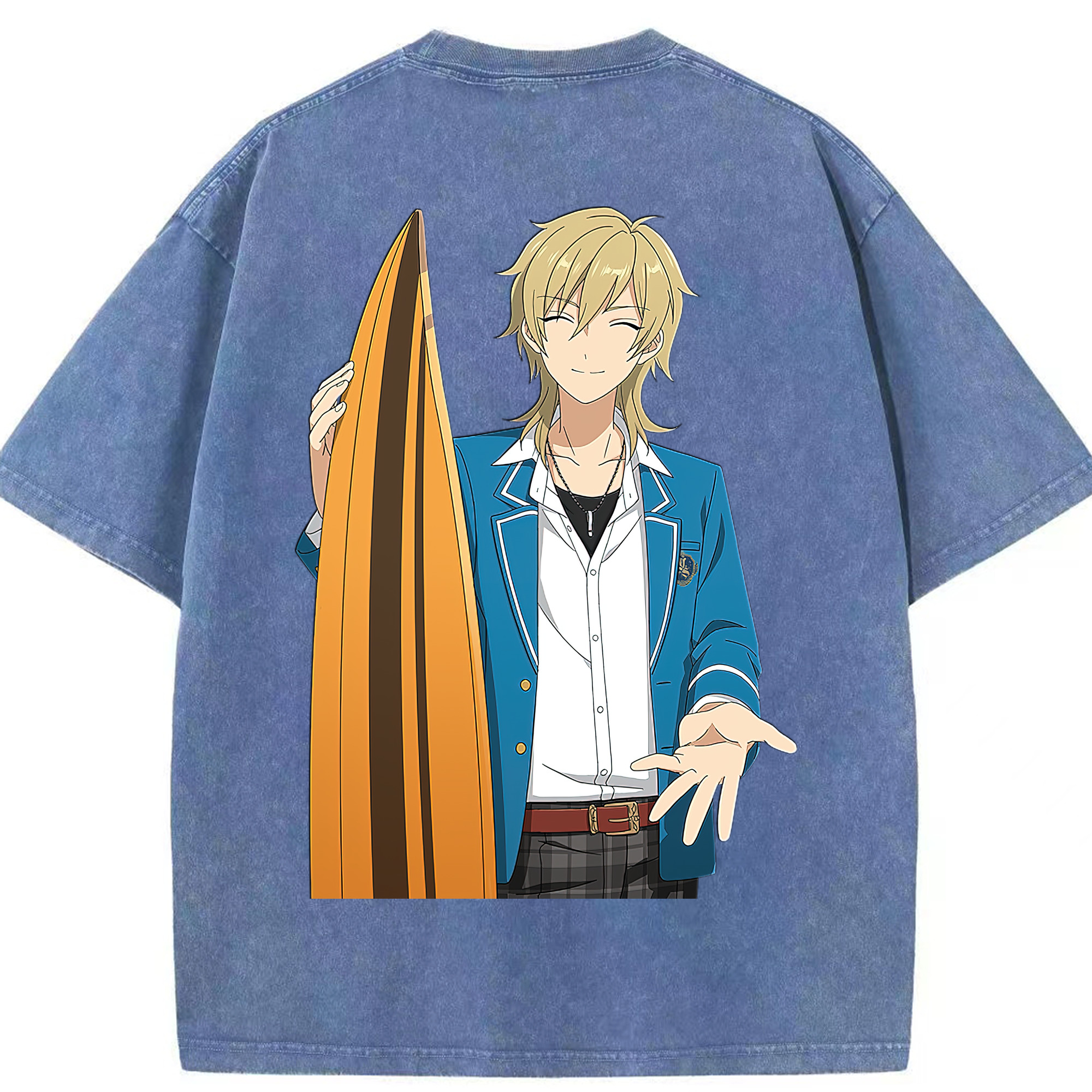 （画像用） あんさんぶるスターズ! Ensemble Stars 綿100% ヴィンテージ風 半袖Tシャツ（背面プリント）