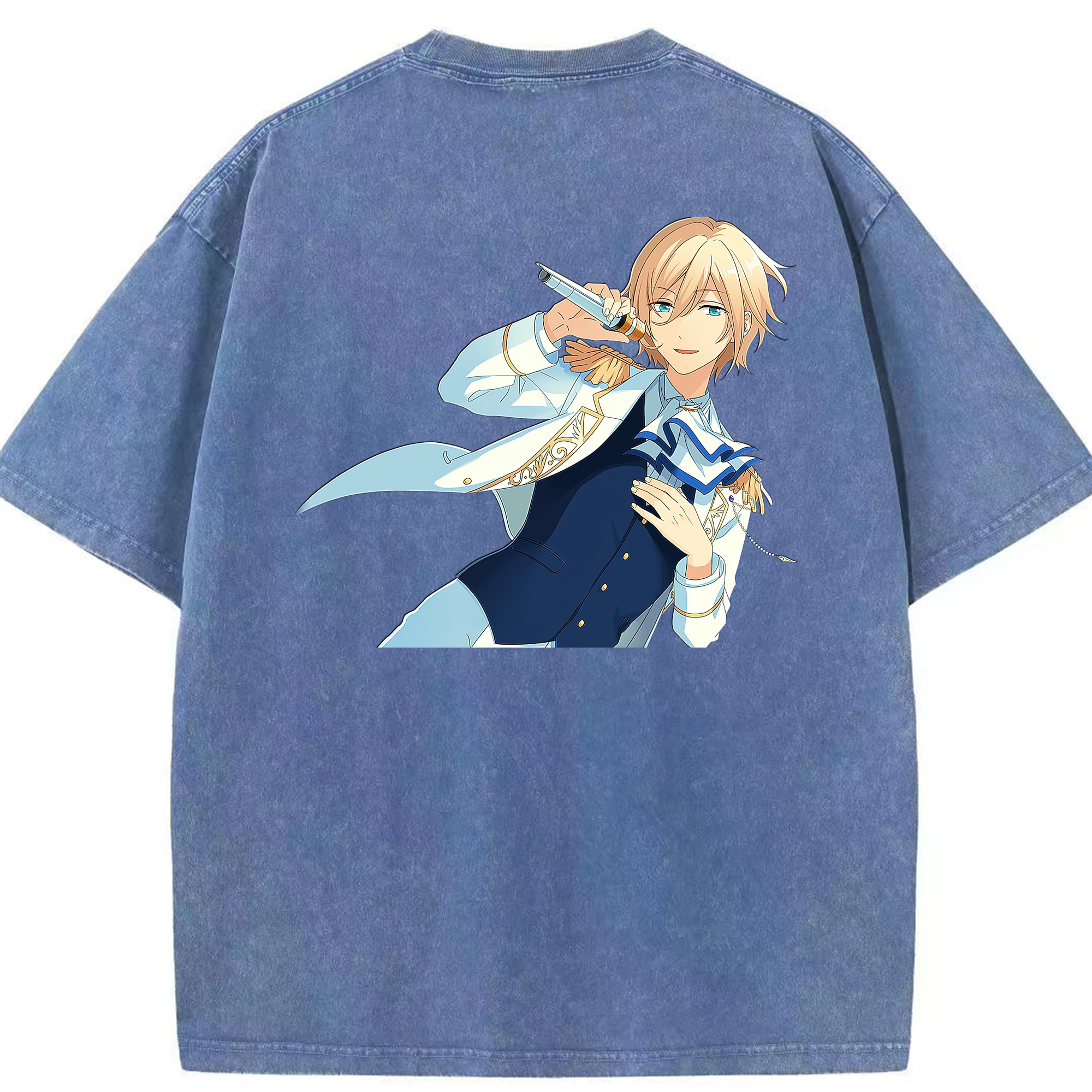 （画像用） あんさんぶるスターズ! Ensemble Stars 綿100% ヴィンテージ風 半袖Tシャツ（背面プリント）