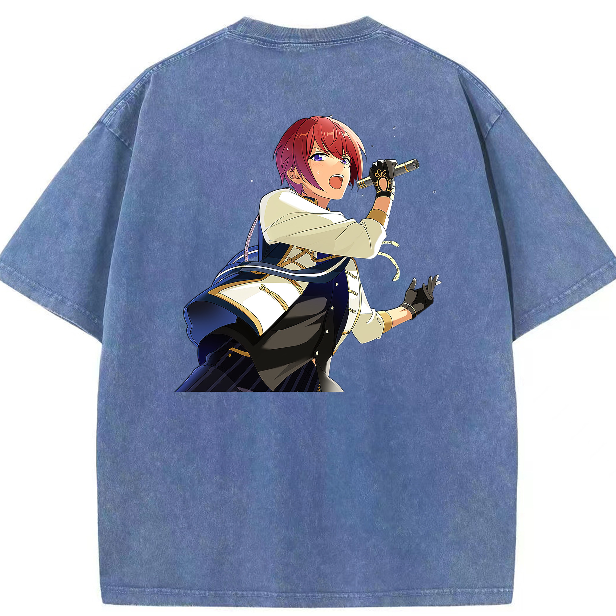 （画像用） あんさんぶるスターズ! Ensemble Stars 綿100% ヴィンテージ風 半袖Tシャツ（背面プリント）