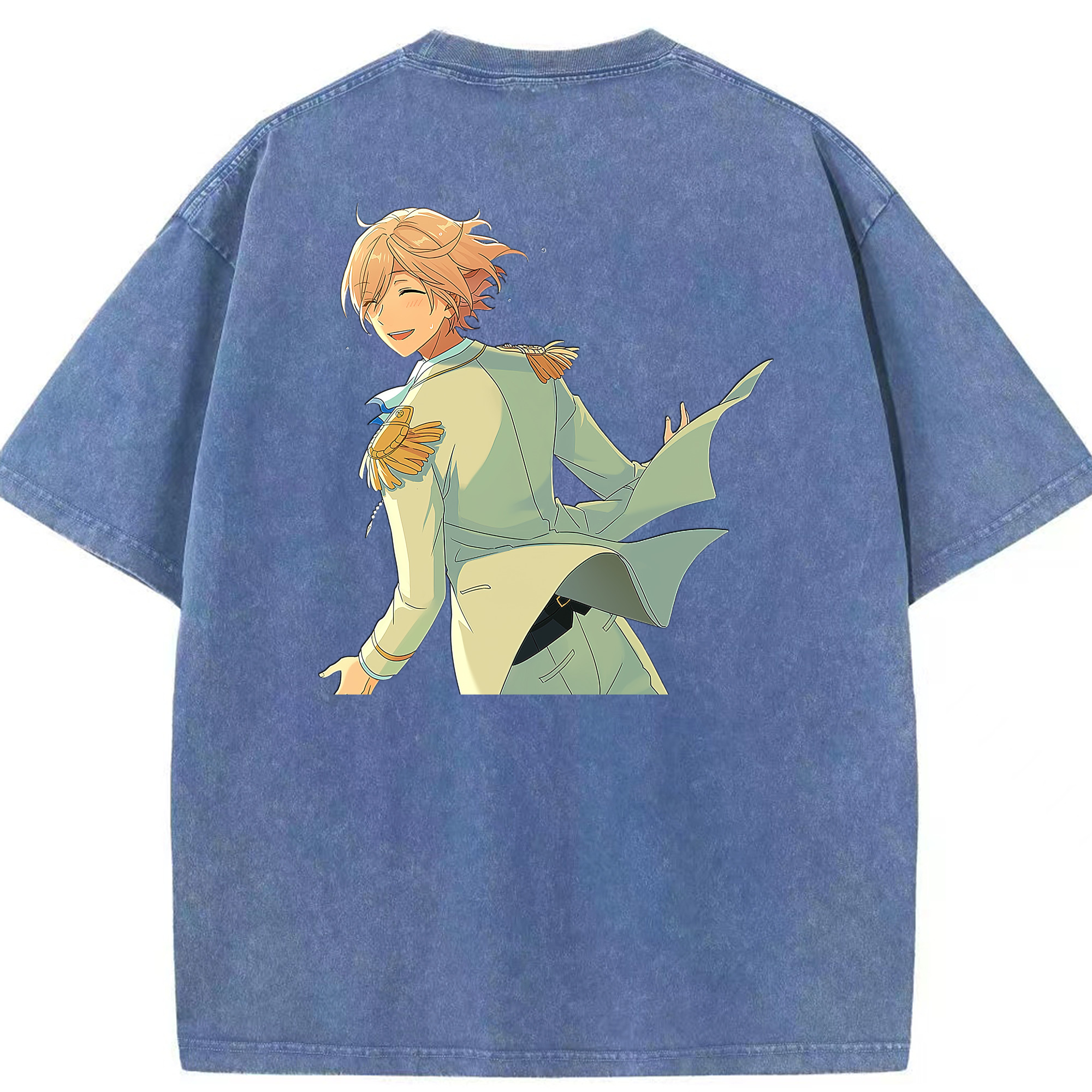 （画像用） あんさんぶるスターズ! Ensemble Stars 綿100% ヴィンテージ風 半袖Tシャツ（背面プリント）