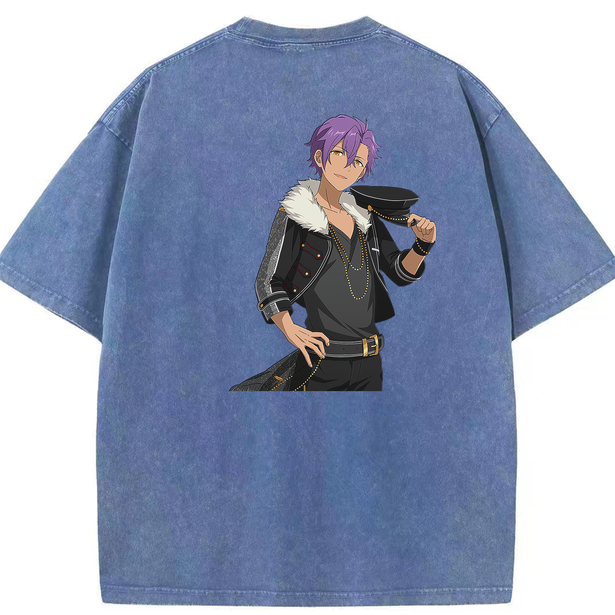 （画像用） あんさんぶるスターズ! Ensemble Stars 綿100% ヴィンテージ風 半袖Tシャツ（背面プリント）