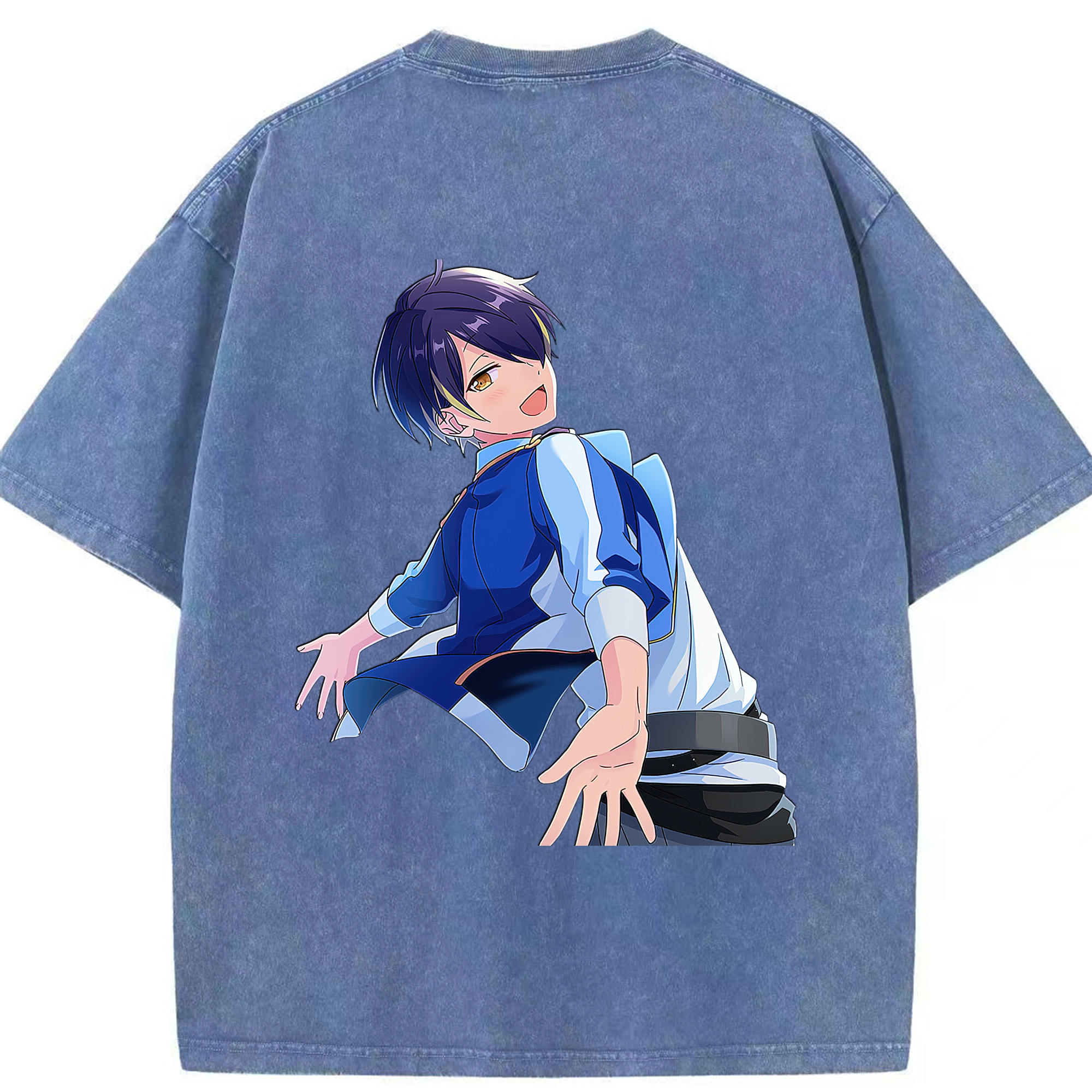 （画像用） あんさんぶるスターズ! Ensemble Stars 綿100% ヴィンテージ風 半袖Tシャツ（背面プリント）
