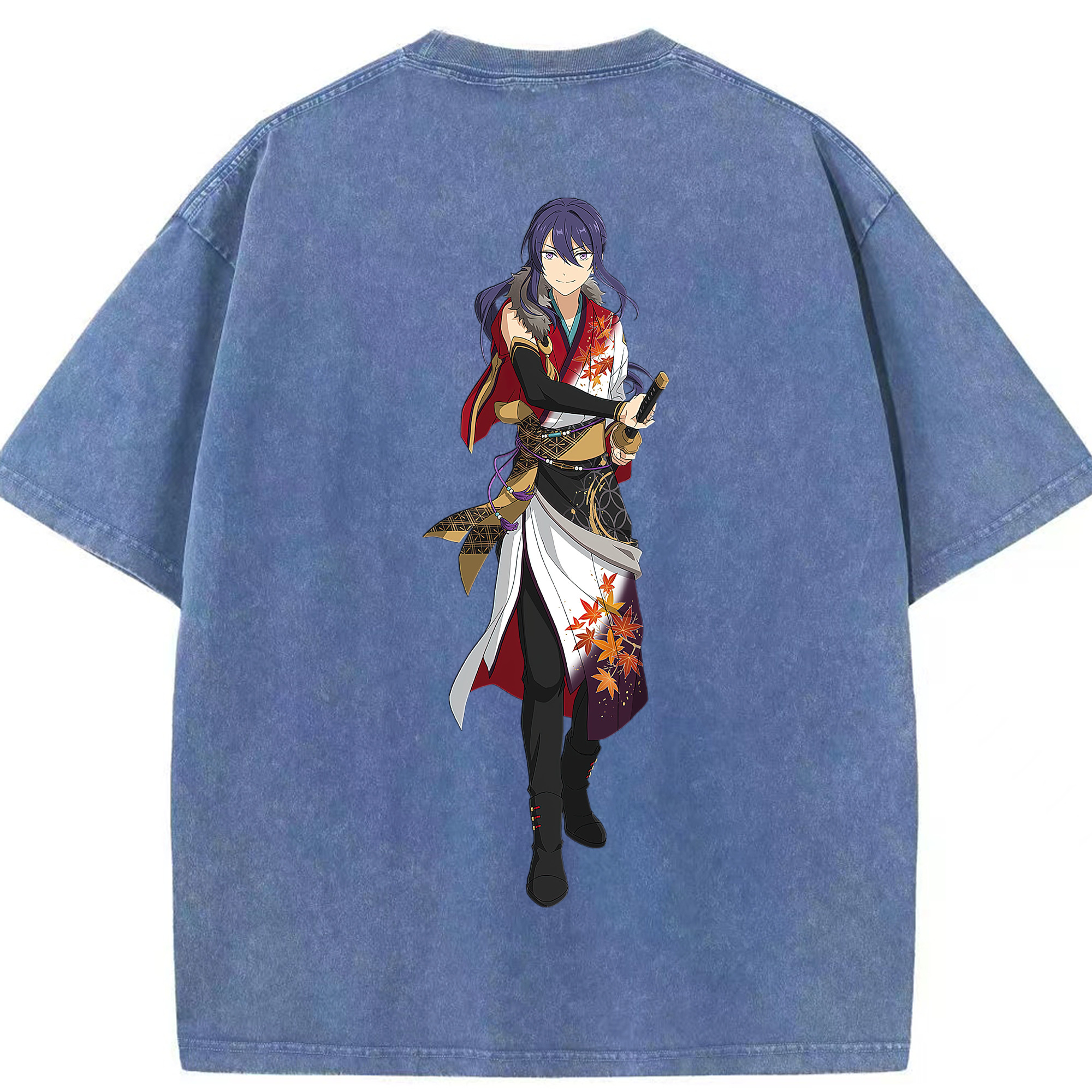 （画像用） あんさんぶるスターズ! Ensemble Stars 綿100% ヴィンテージ風 半袖Tシャツ（背面プリント）