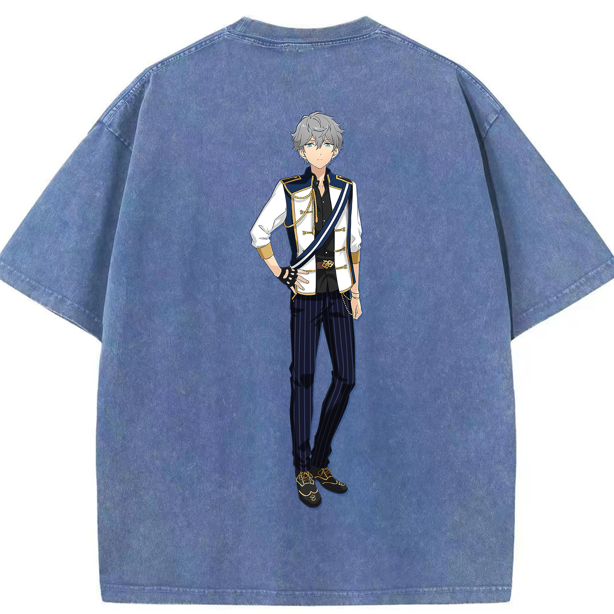 （画像用） あんさんぶるスターズ! Ensemble Stars 綿100% ヴィンテージ風 半袖Tシャツ（背面プリント）