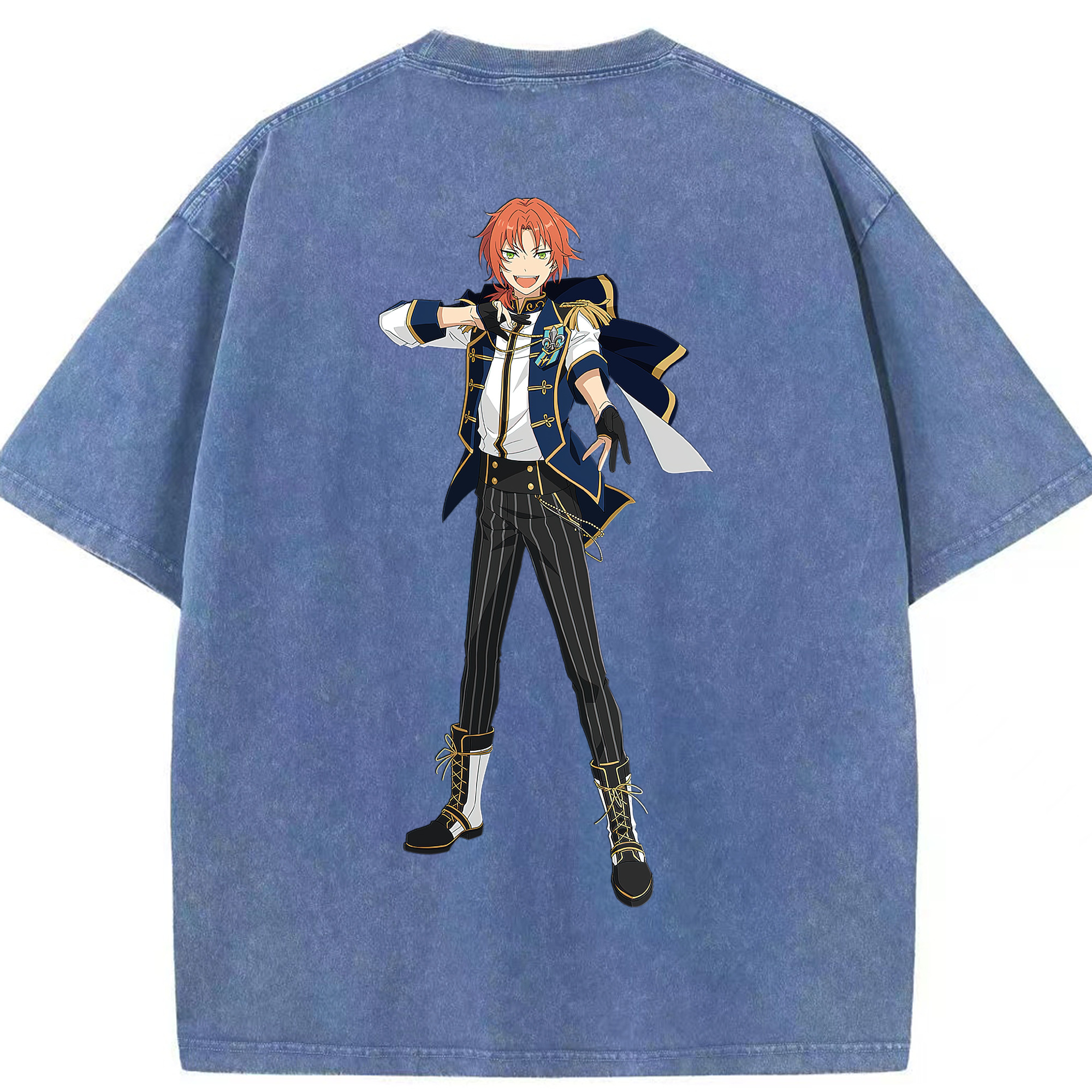 （画像用） あんさんぶるスターズ! Ensemble Stars 綿100% ヴィンテージ風 半袖Tシャツ（背面プリント）