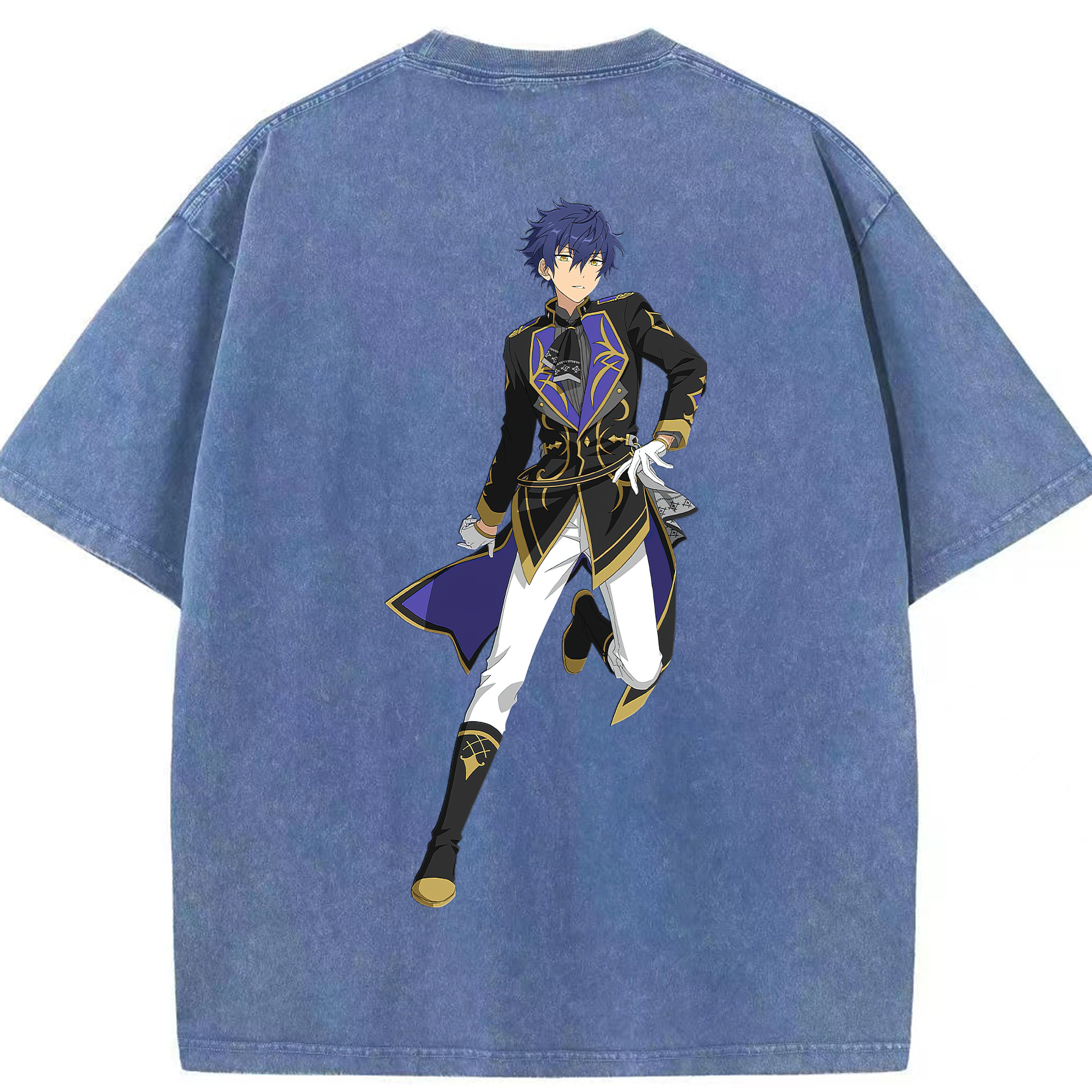 （画像用） あんさんぶるスターズ! Ensemble Stars 綿100% ヴィンテージ風 半袖Tシャツ（背面プリント）