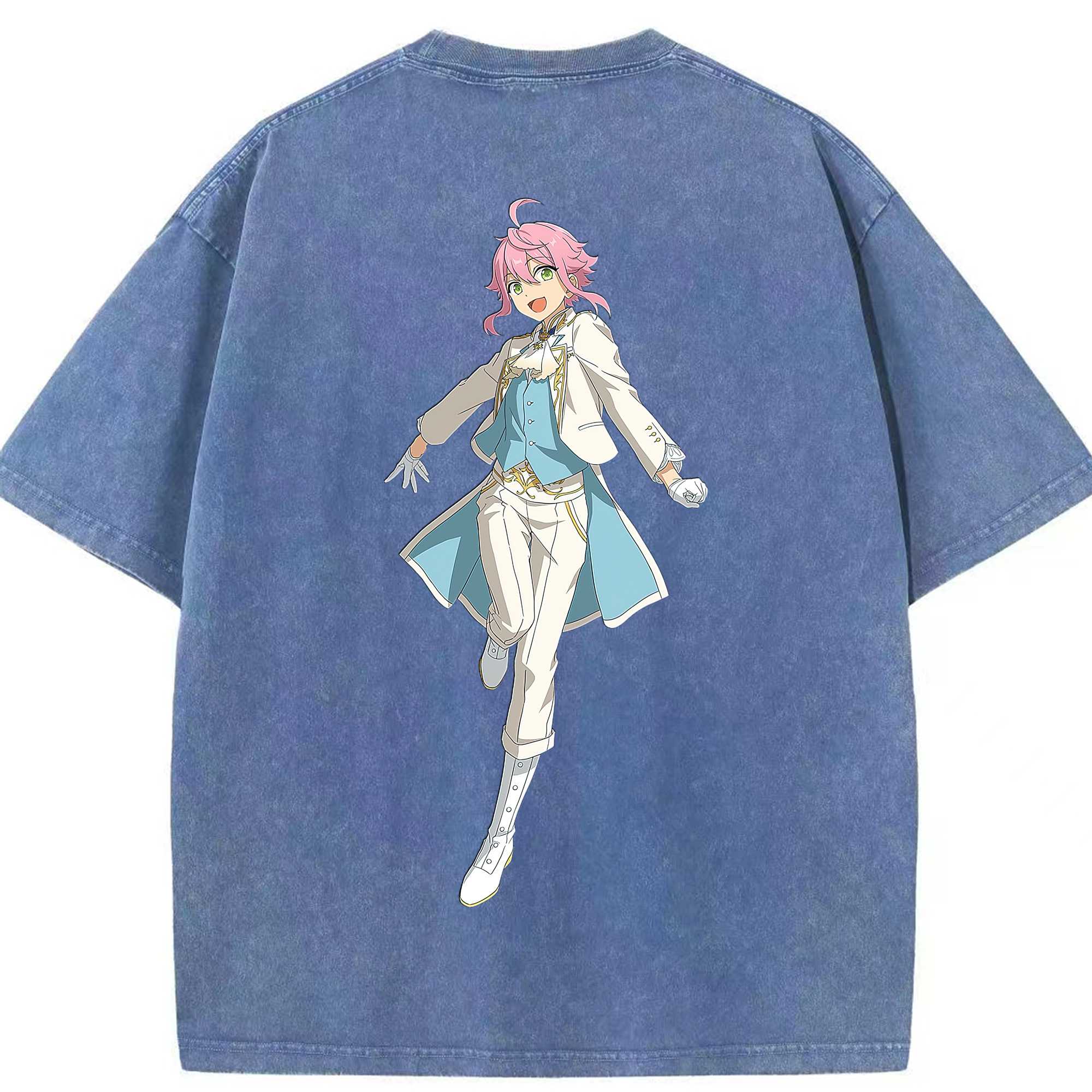 （画像用） あんさんぶるスターズ! Ensemble Stars 綿100% ヴィンテージ風 半袖Tシャツ（背面プリント）