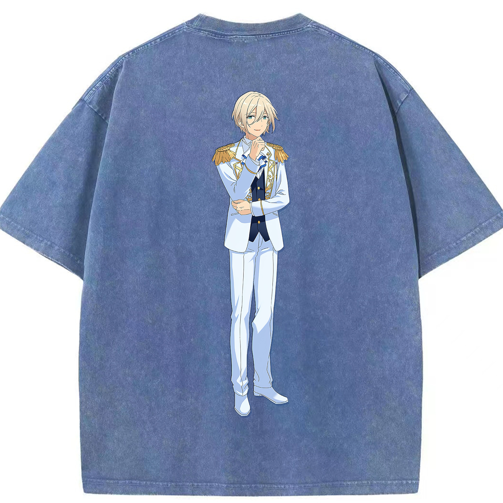 （画像用） あんさんぶるスターズ! Ensemble Stars 綿100% ヴィンテージ風 半袖Tシャツ（背面プリント）