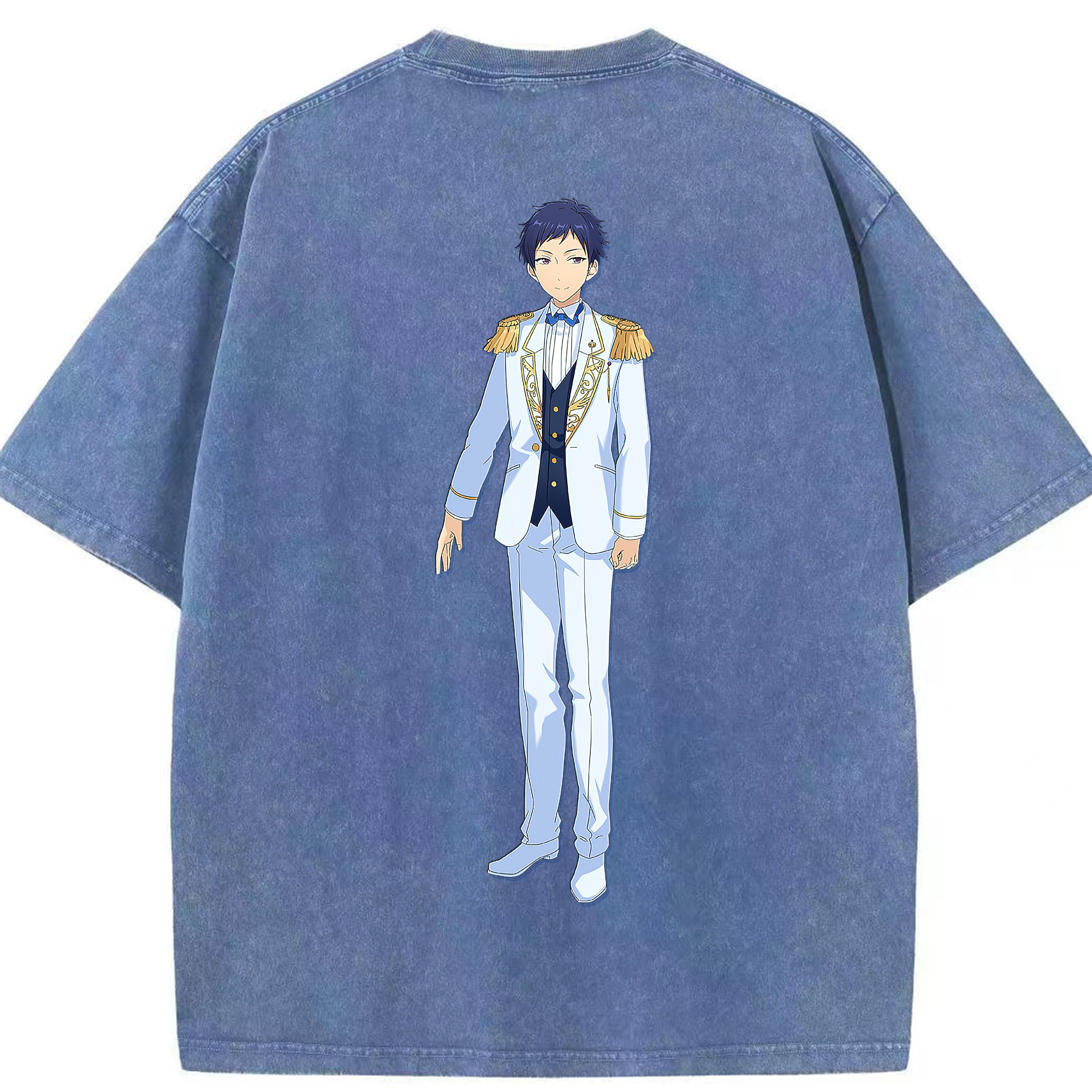 （画像用） あんさんぶるスターズ! Ensemble Stars 綿100% ヴィンテージ風 半袖Tシャツ（背面プリント）