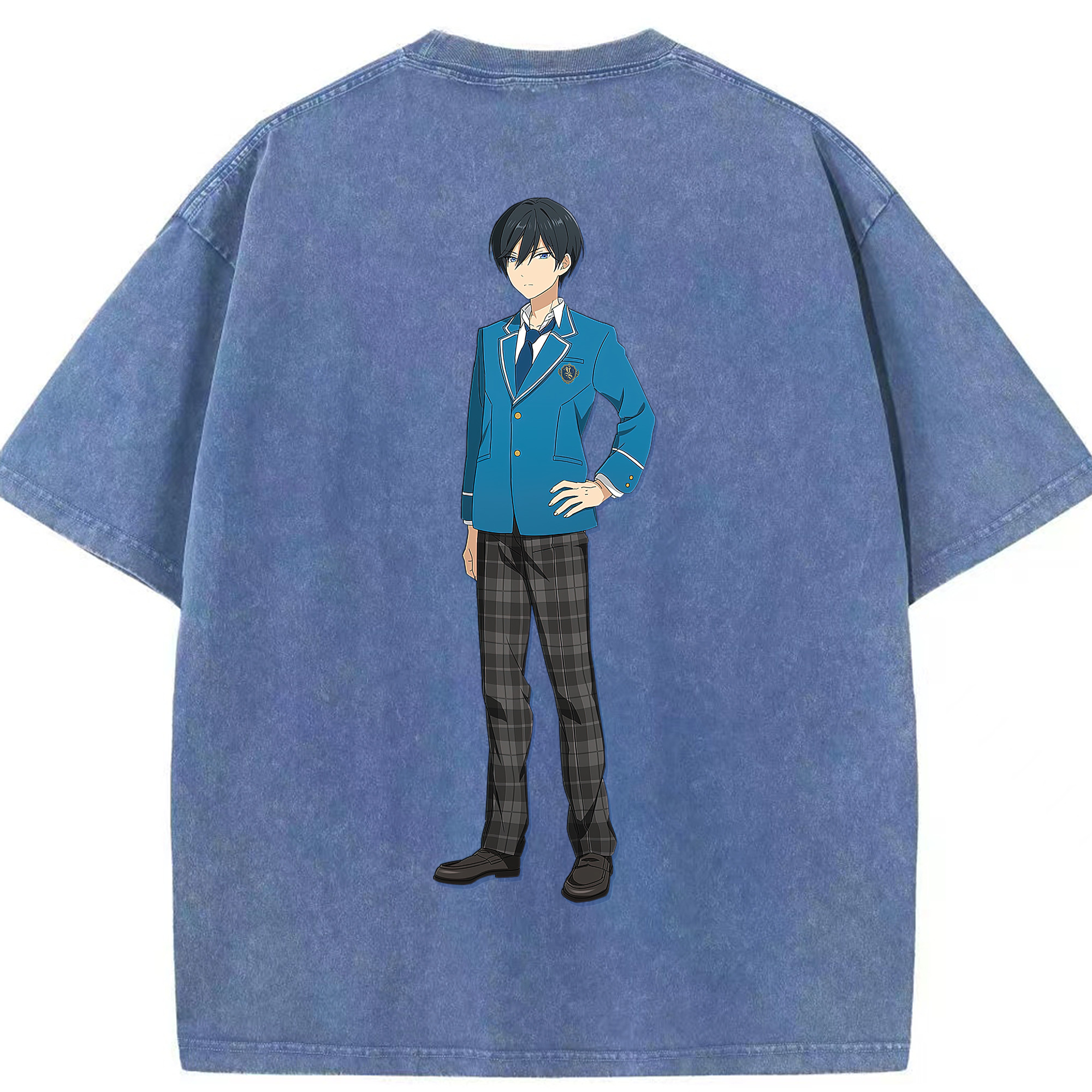 （画像用） あんさんぶるスターズ! Ensemble Stars 綿100% ヴィンテージ風 半袖Tシャツ（背面プリント）