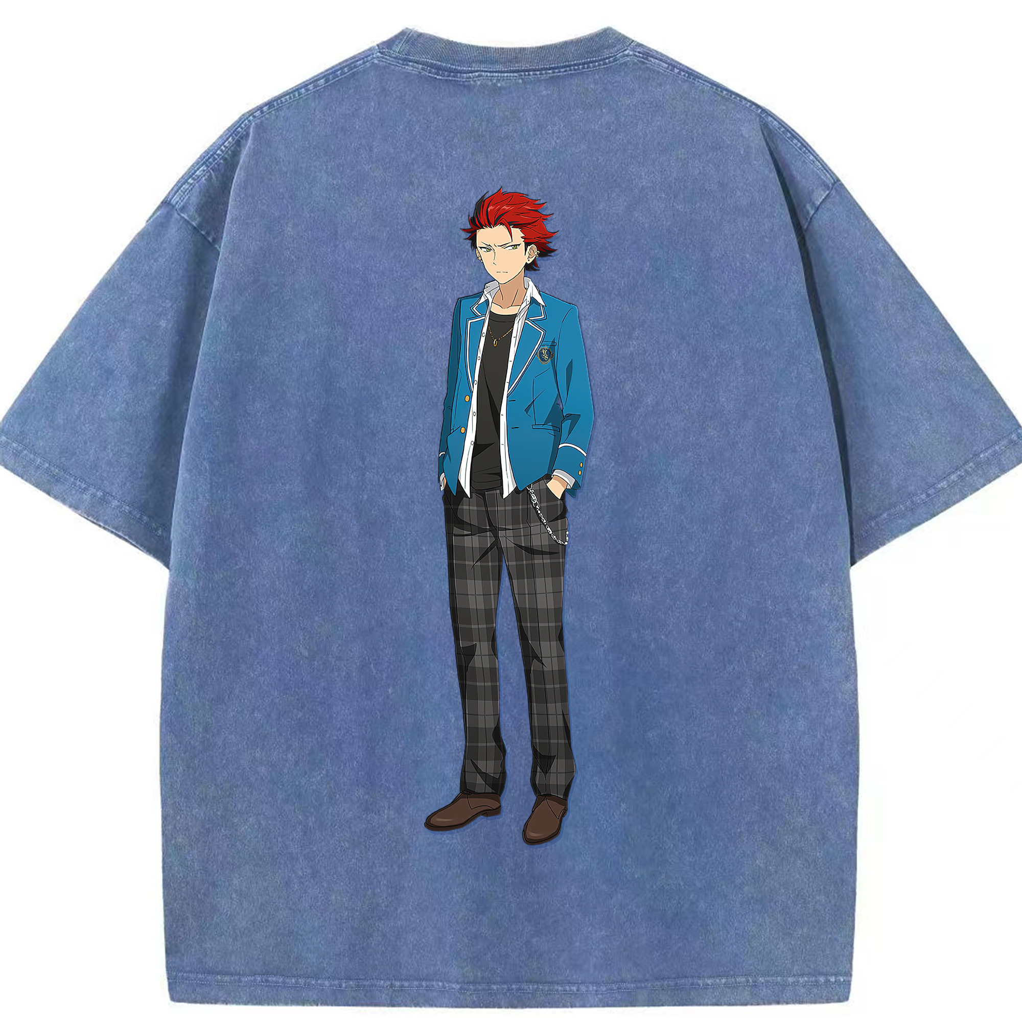 （画像用） あんさんぶるスターズ! Ensemble Stars 綿100% ヴィンテージ風 半袖Tシャツ（背面プリント）
