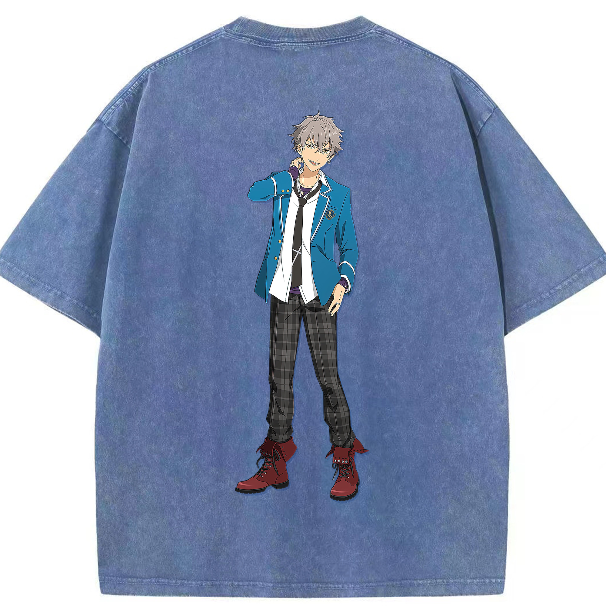 （画像用） あんさんぶるスターズ! Ensemble Stars 綿100% ヴィンテージ風 半袖Tシャツ（背面プリント）