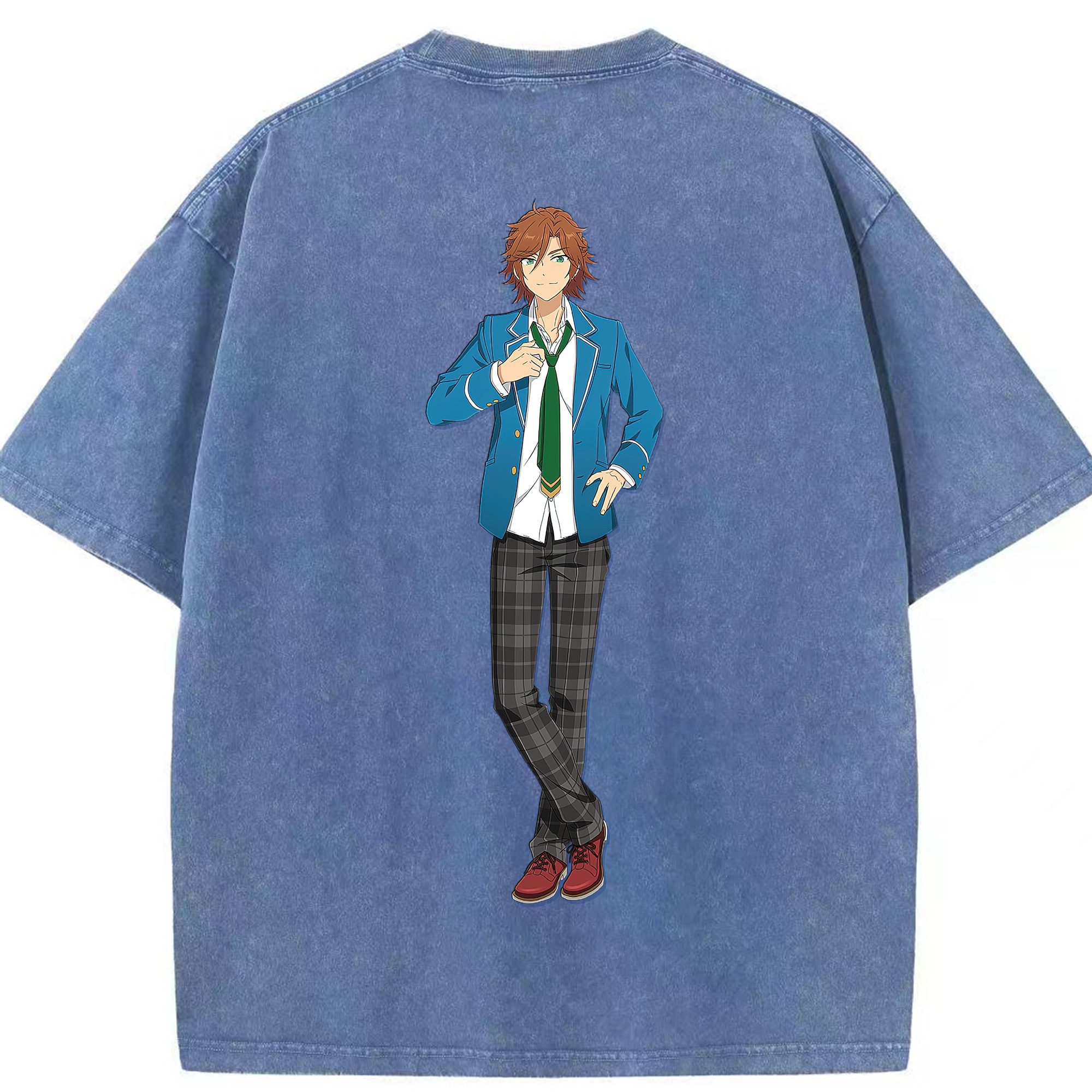 （画像用） あんさんぶるスターズ! Ensemble Stars 綿100% ヴィンテージ風 半袖Tシャツ（背面プリント）