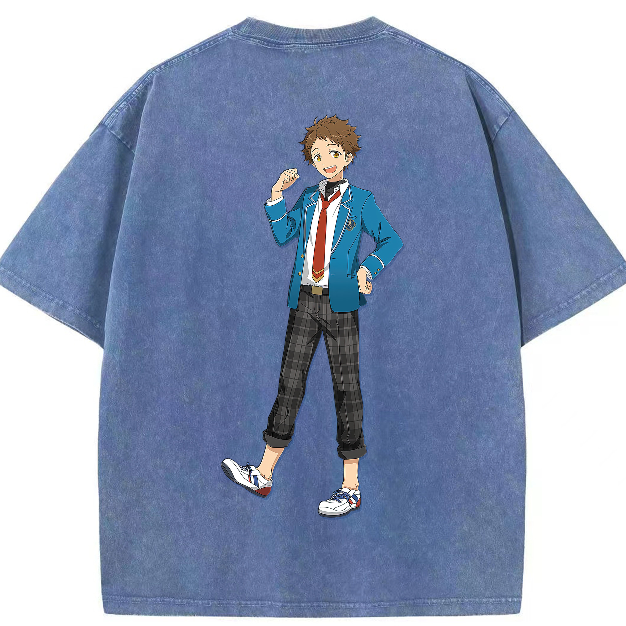 （画像用） あんさんぶるスターズ! Ensemble Stars 綿100% ヴィンテージ風 半袖Tシャツ（背面プリント）