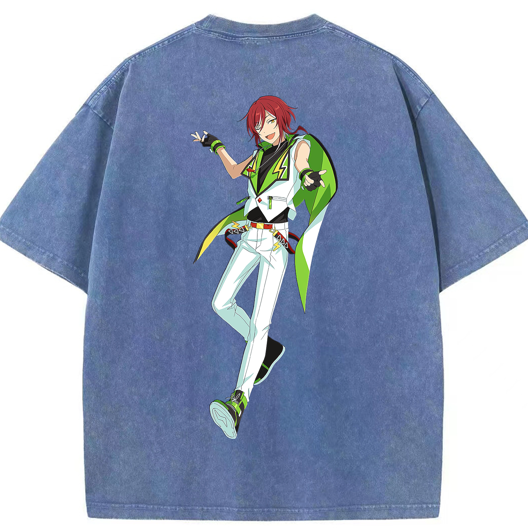 （画像用） あんさんぶるスターズ! Ensemble Stars 綿100% ヴィンテージ風 半袖Tシャツ（背面プリント）