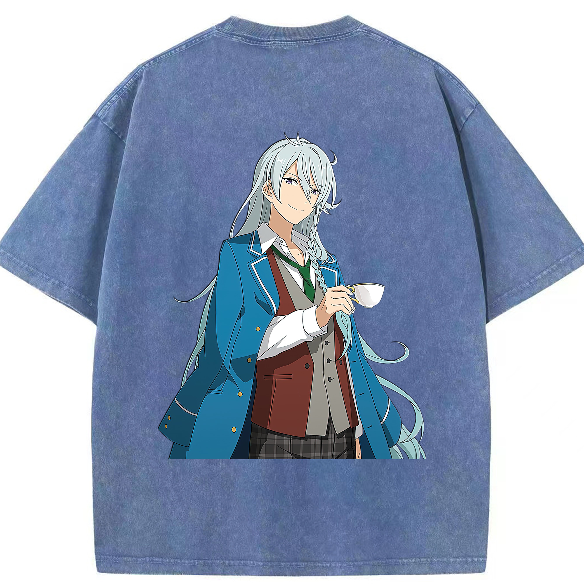 （画像用） あんさんぶるスターズ! Ensemble Stars 綿100% ヴィンテージ風 半袖Tシャツ（背面プリント）