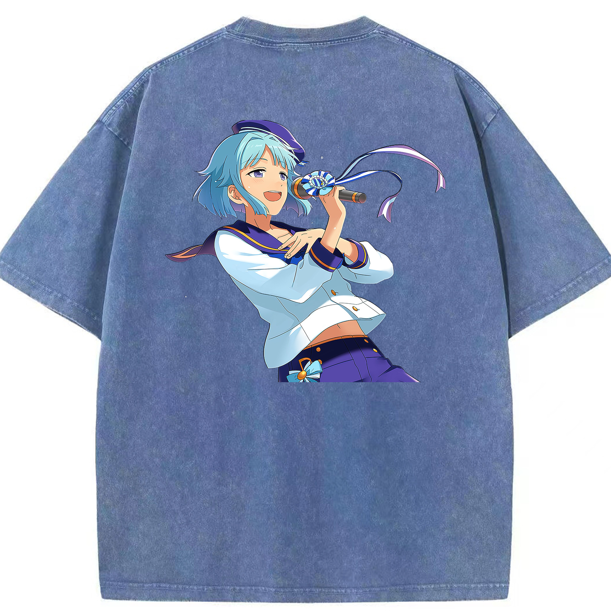 （画像用） あんさんぶるスターズ! Ensemble Stars 綿100% ヴィンテージ風 半袖Tシャツ（背面プリント）