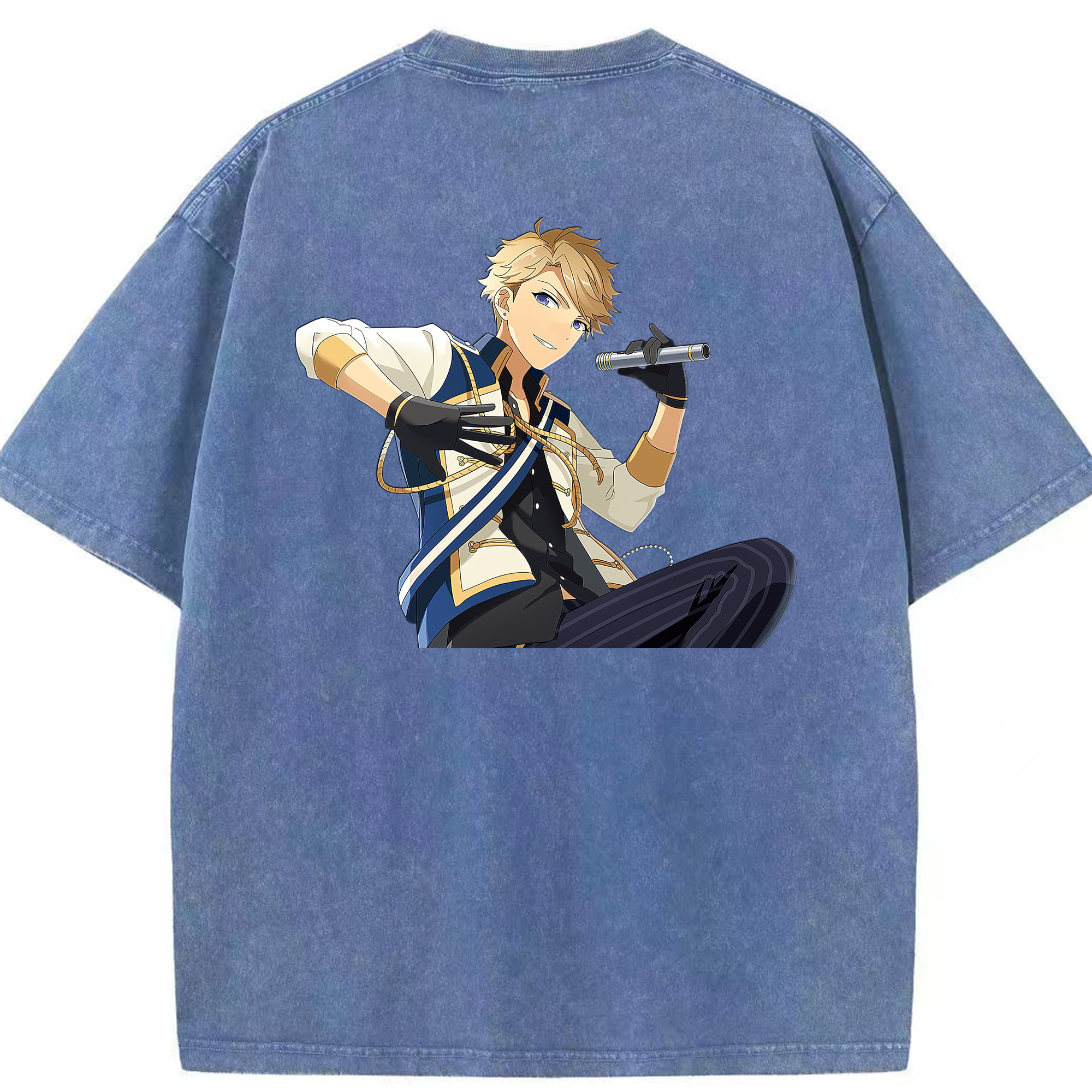 （画像用） あんさんぶるスターズ! Ensemble Stars 綿100% ヴィンテージ風 半袖Tシャツ（背面プリント）