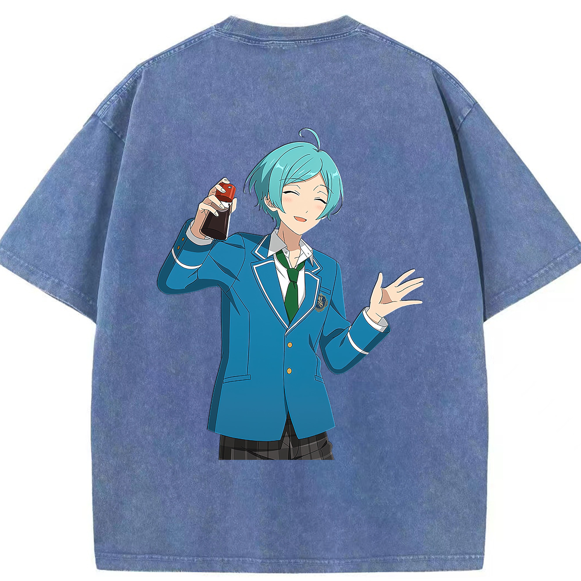 （画像用） あんさんぶるスターズ! Ensemble Stars 綿100% ヴィンテージ風 半袖Tシャツ（背面プリント）