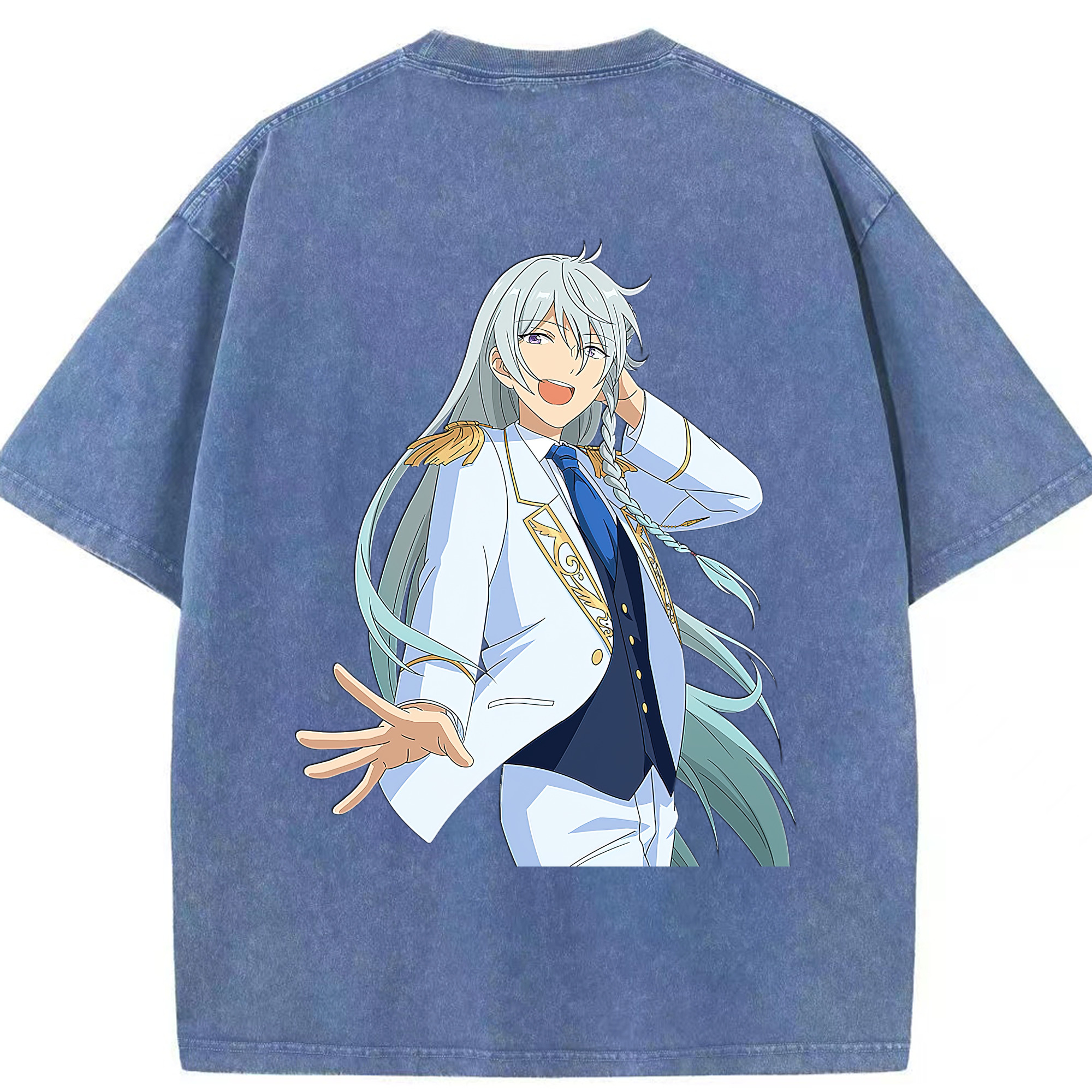 （画像用） あんさんぶるスターズ! Ensemble Stars 綿100% ヴィンテージ風 半袖Tシャツ（背面プリント）