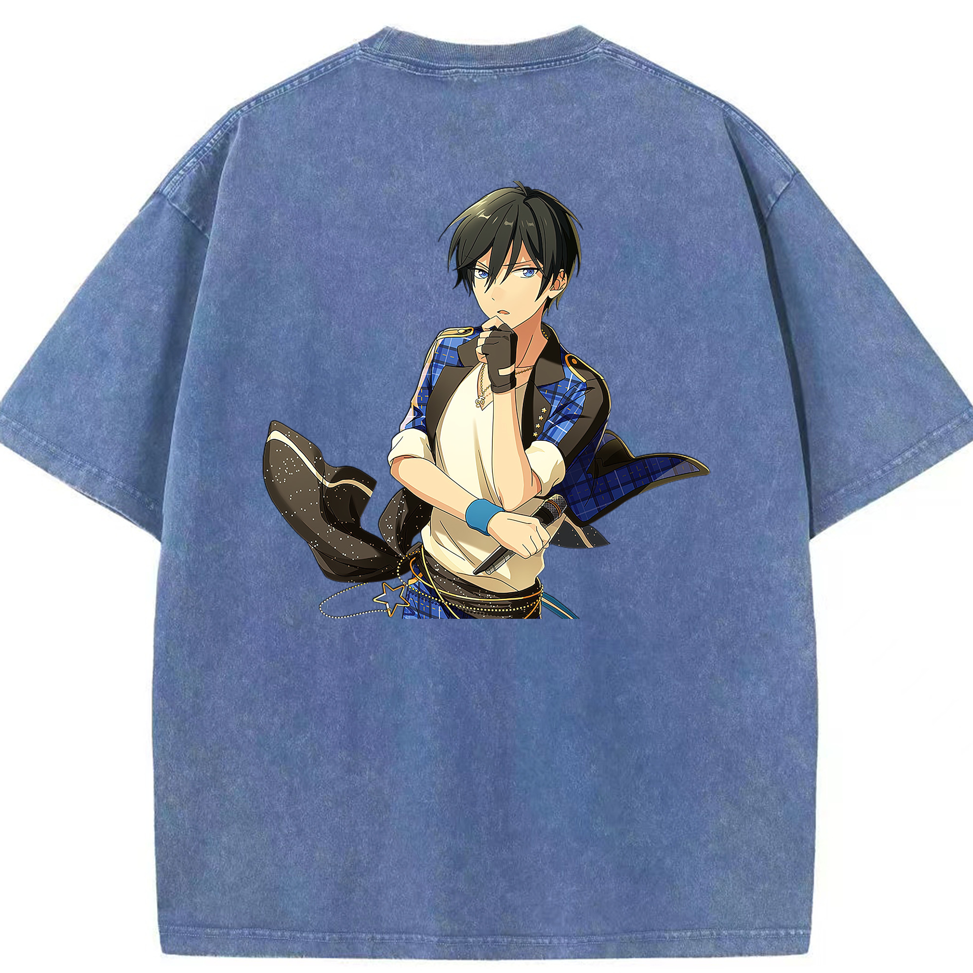 （画像用） あんさんぶるスターズ! Ensemble Stars 綿100% ヴィンテージ風 半袖Tシャツ（背面プリント）