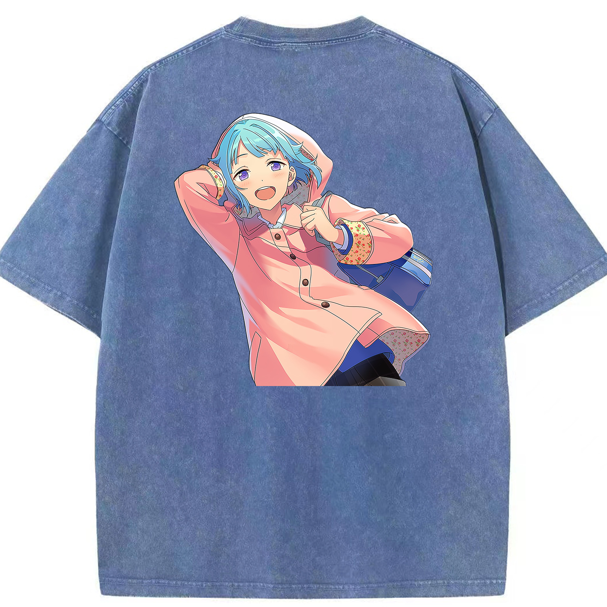 （画像用） あんさんぶるスターズ! Ensemble Stars 綿100% ヴィンテージ風 半袖Tシャツ（背面プリント）