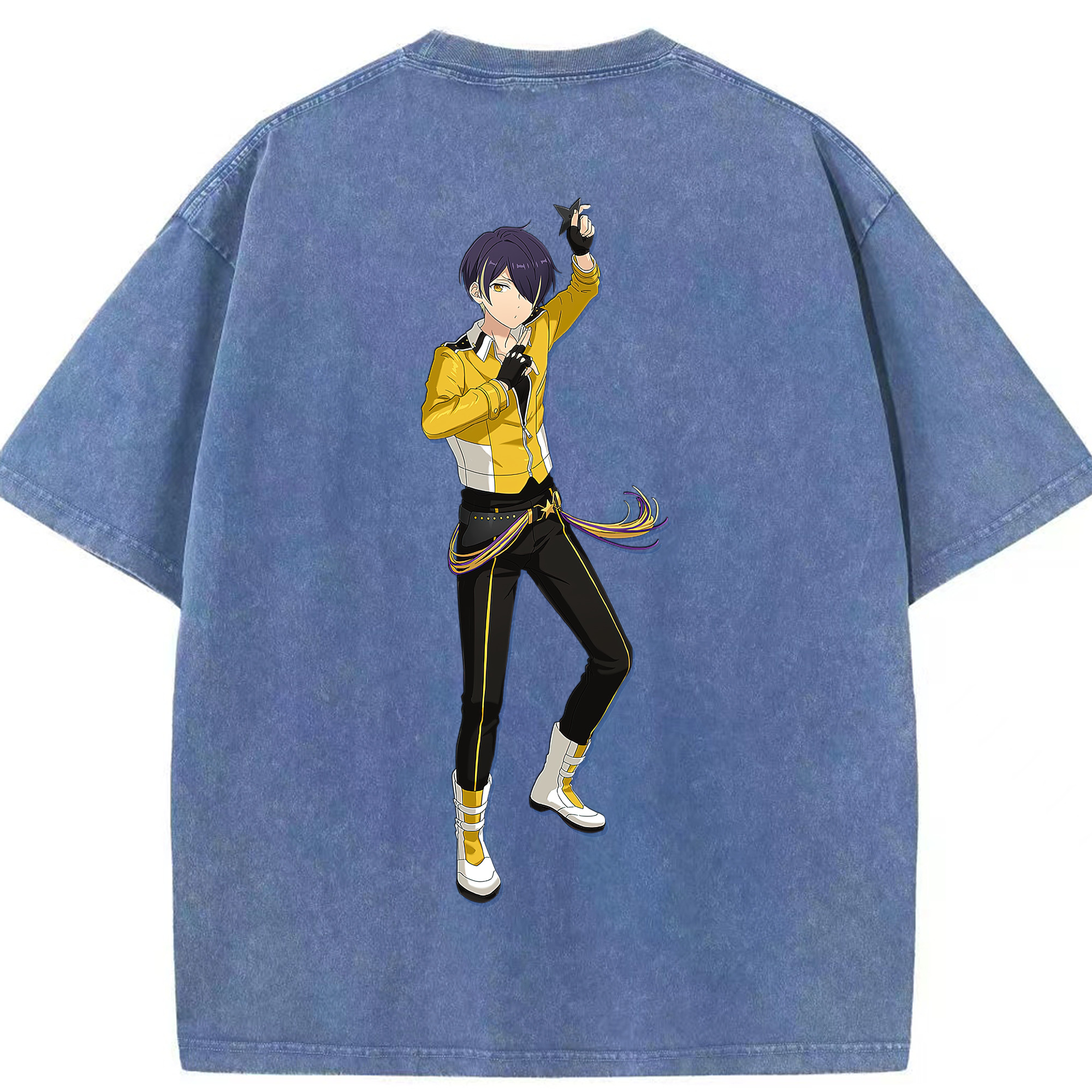 （画像用） あんさんぶるスターズ! Ensemble Stars 綿100% ヴィンテージ風 半袖Tシャツ（背面プリント）