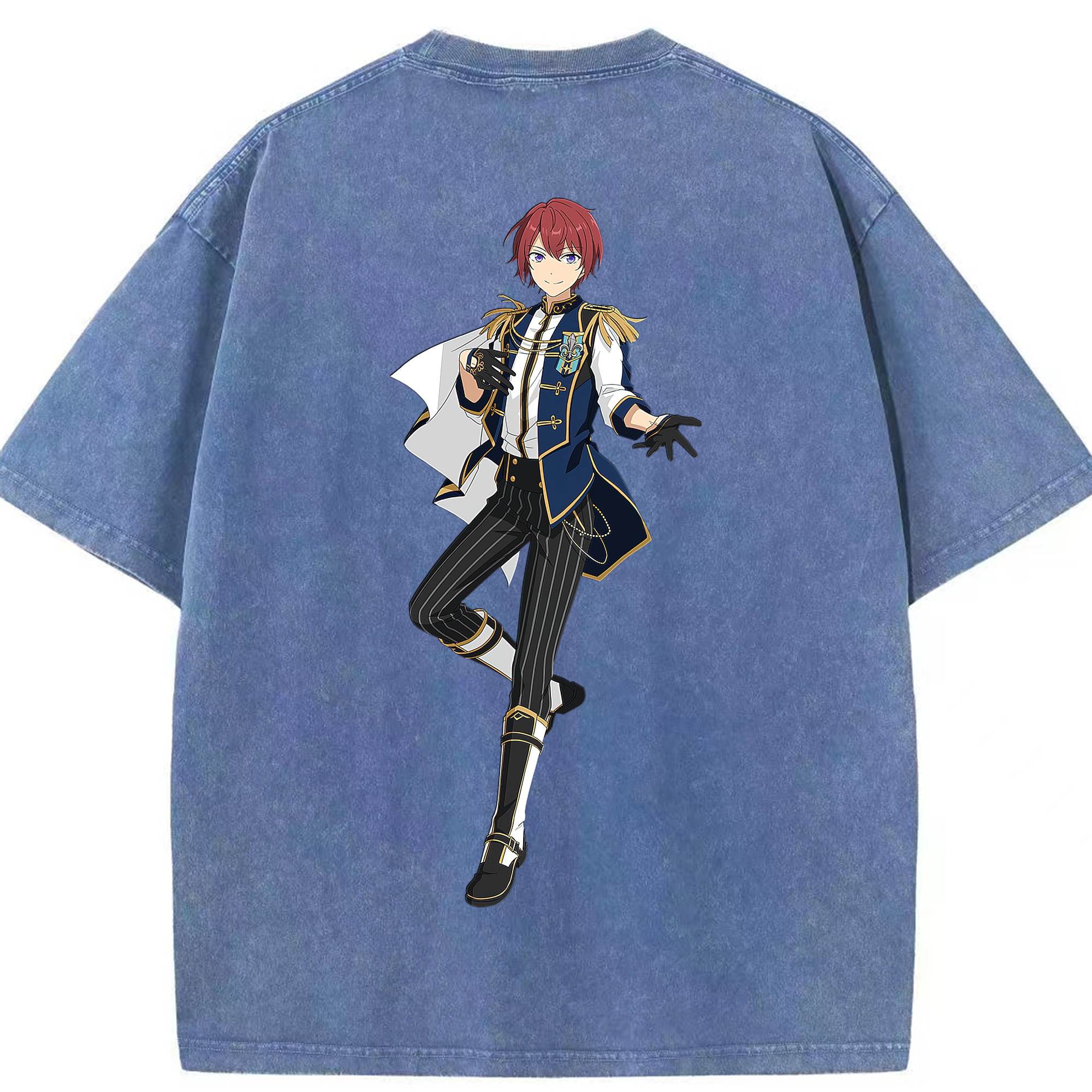 （画像用） あんさんぶるスターズ! Ensemble Stars 綿100% ヴィンテージ風 半袖Tシャツ（背面プリント）