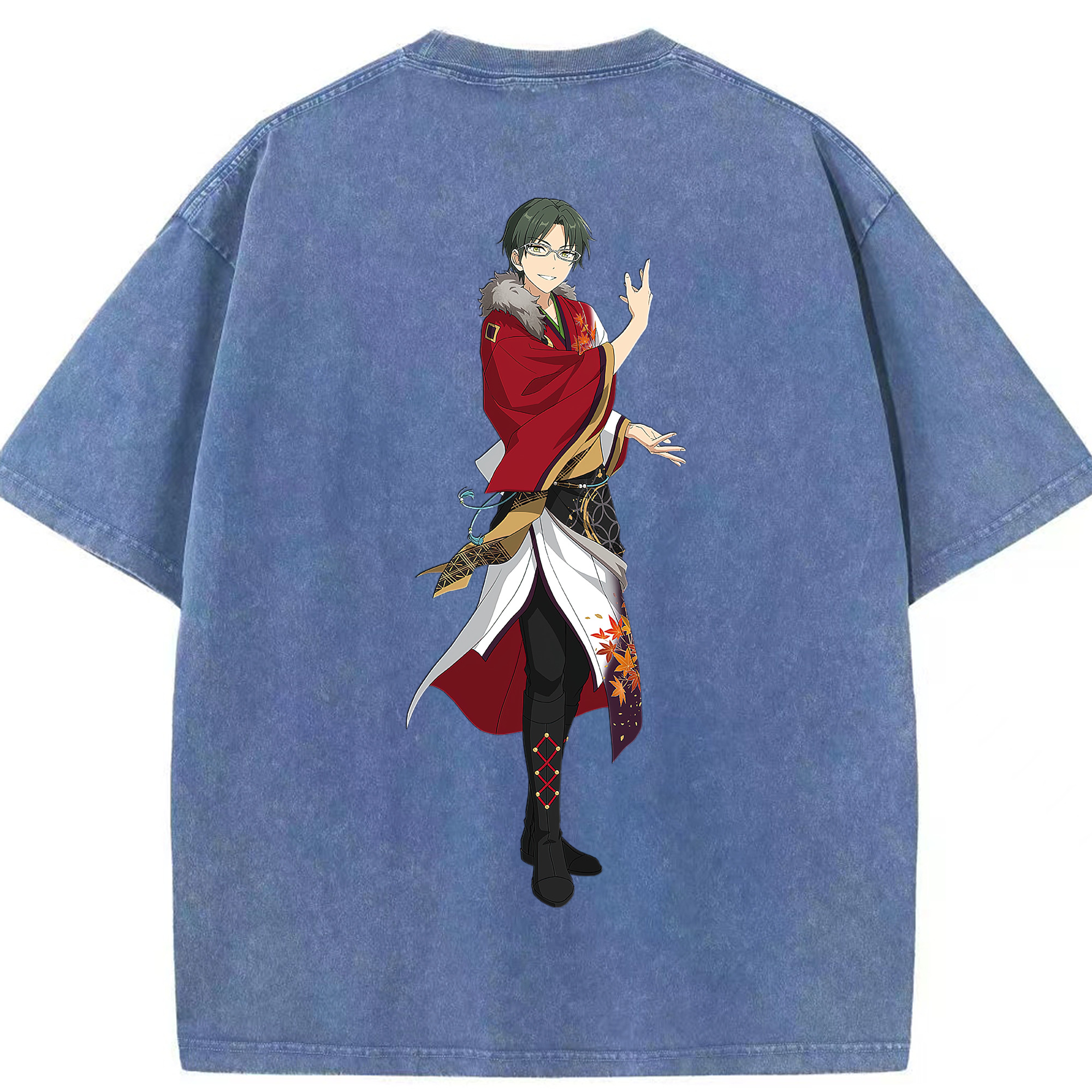 （画像用） あんさんぶるスターズ! Ensemble Stars 綿100% ヴィンテージ風 半袖Tシャツ（背面プリント）